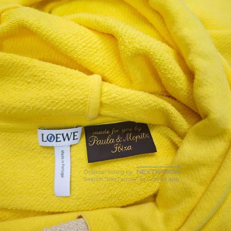 Loewe Loewe Yellow Big Logo Hoodie Size S / US 4 / IT 40 - 5 Thumbnail