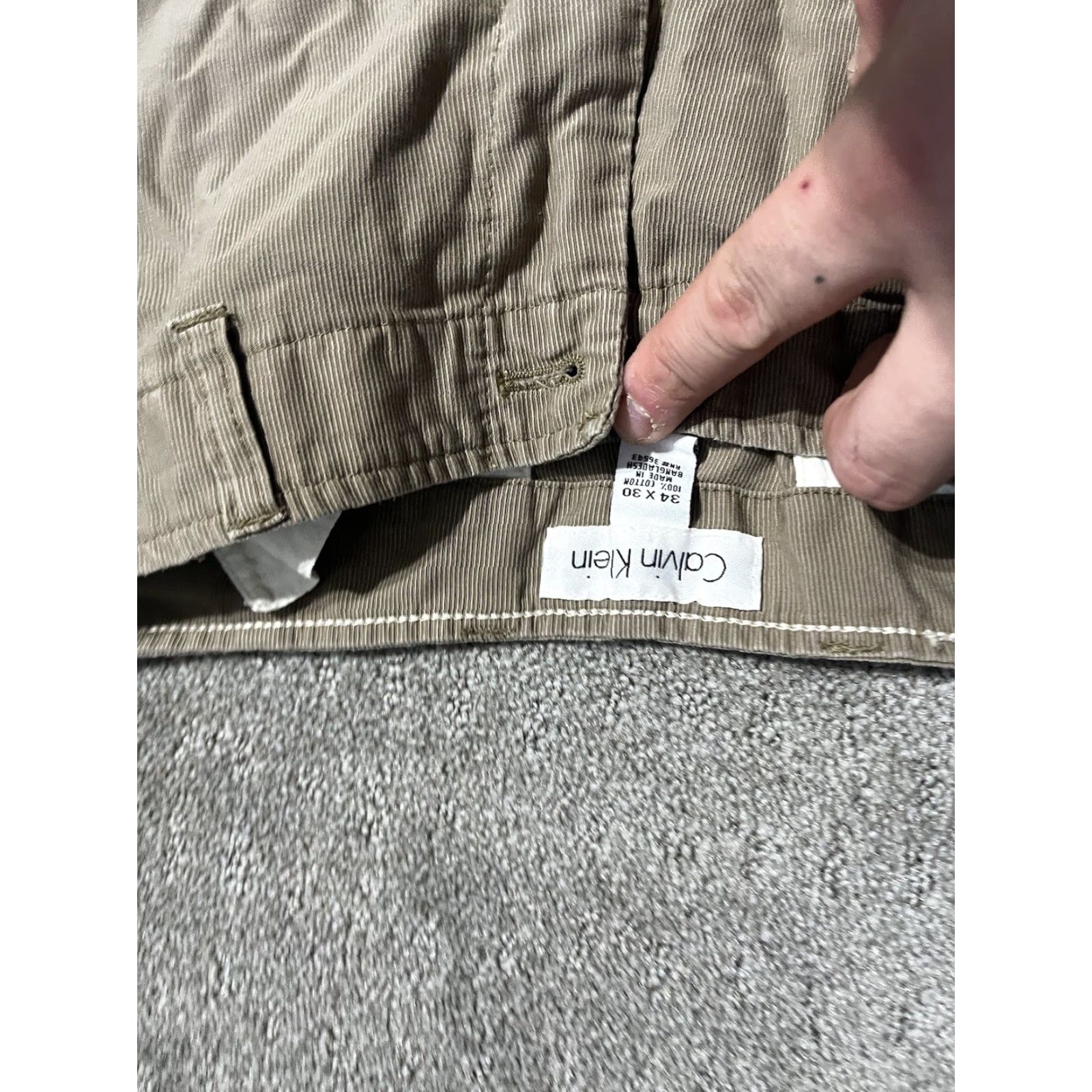 Calvin Klein Calvin Klein Men's Slim Fit Stretch Pants 5-Pocket Size 34x30 Brown Size US 34 / EU 50 - 5 Thumbnail