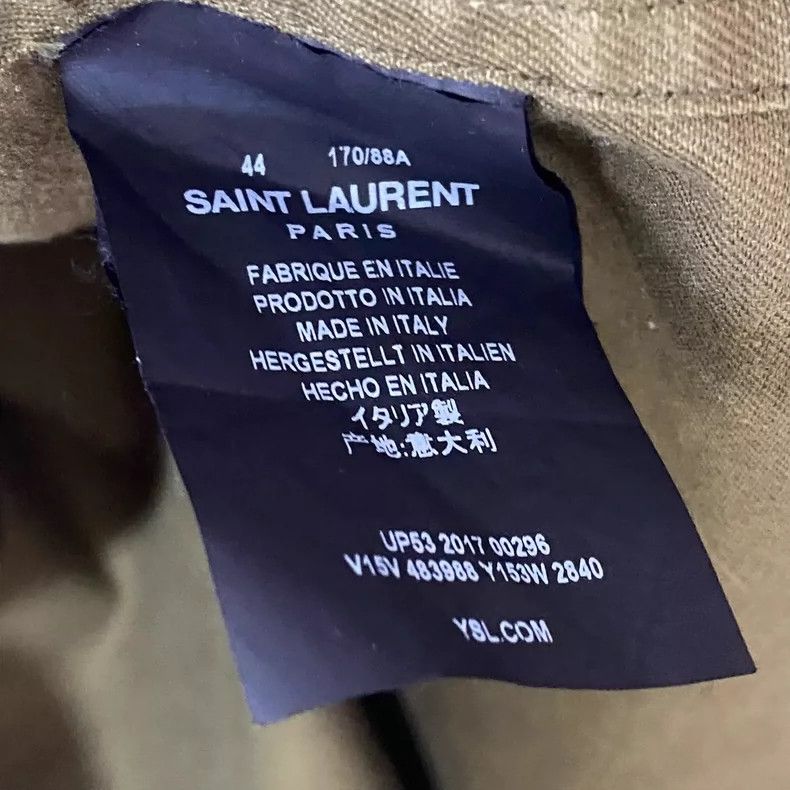 Saint Laurent Paris Saint Laurent ParisHeavy Industry Army Green Made Old Shir Size US S / EU 44-46 / 1 - 4 Thumbnail