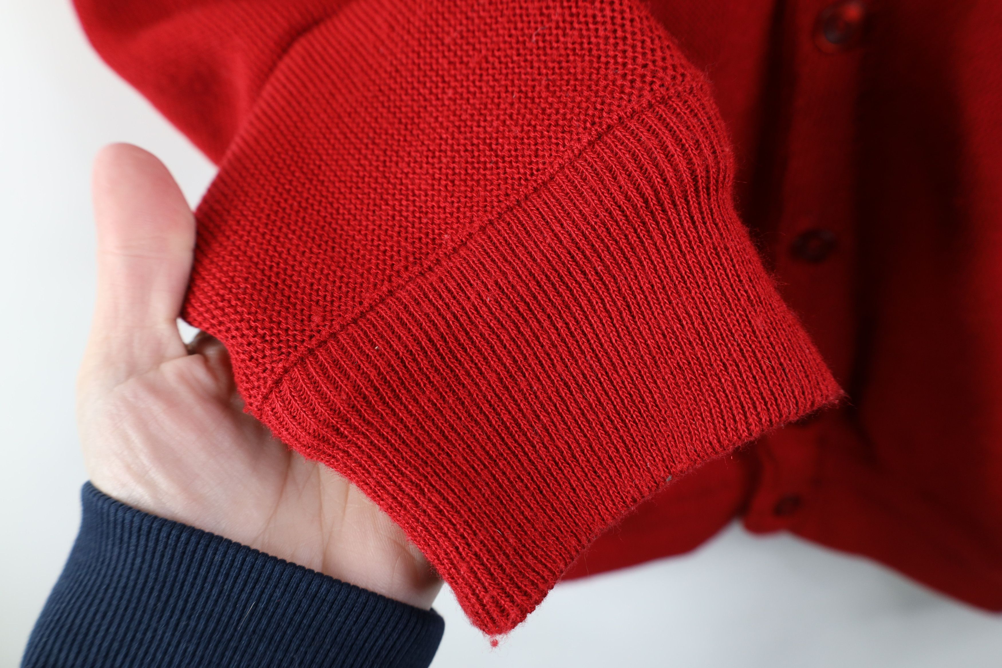 Vintage Vintage 70s Streetwear Kurt Cobain Cardigan Sweater Red USA Size US XL / EU 56 / 4 - 5 Thumbnail