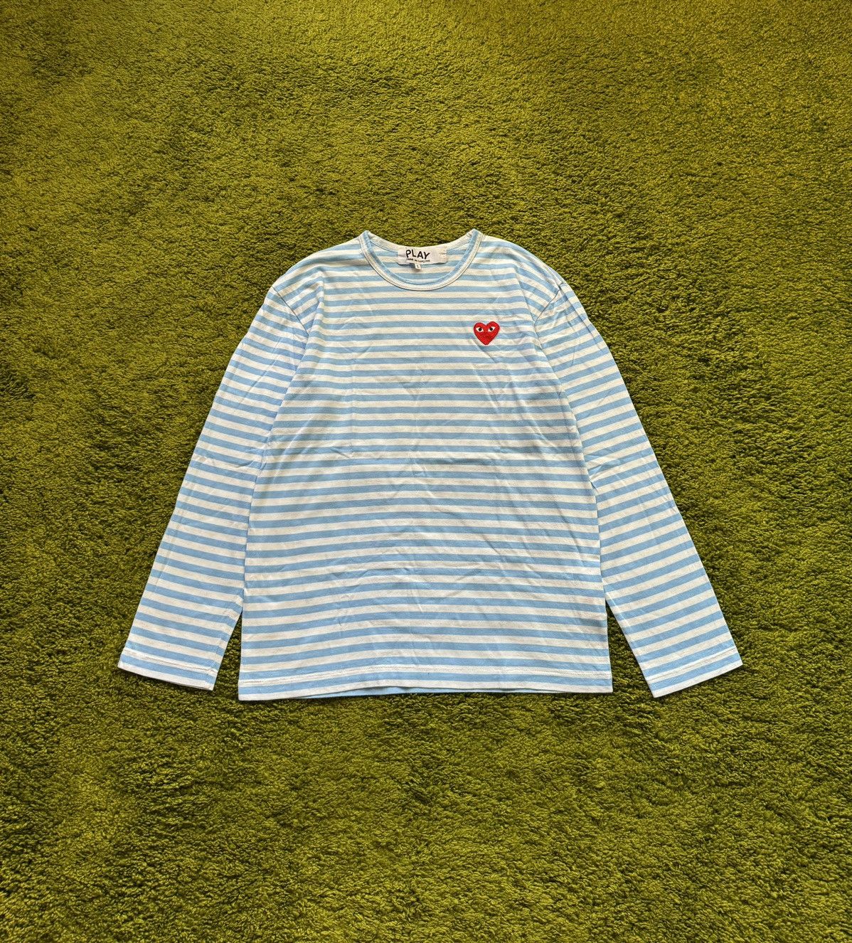 Comme des Garcons × Comme des Garcons PLAY × Japanese Brand Comme des Garçons CDG play striped longsleeve Size L / US 10 / IT 46 - 1 Thumbnail