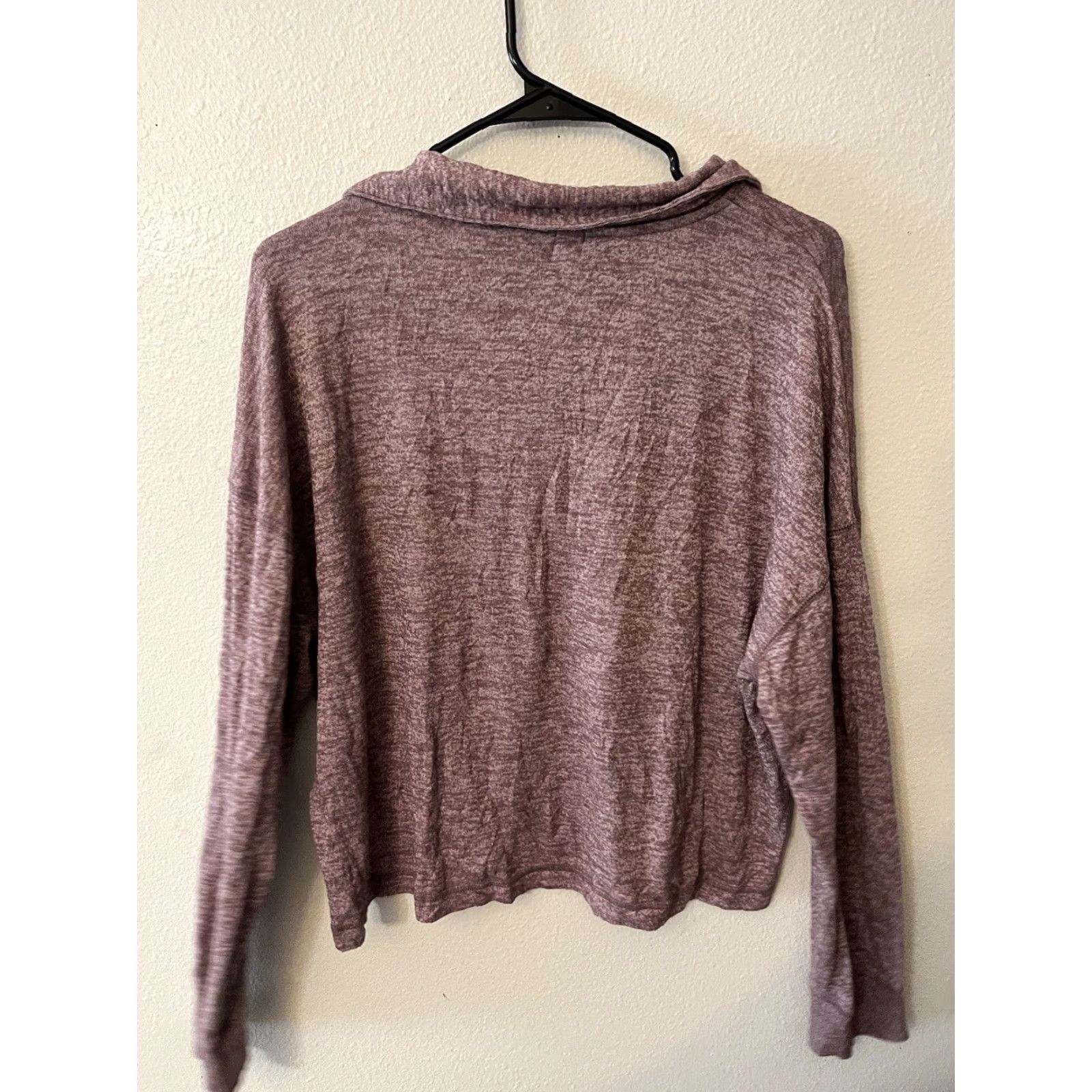 Gap Gap Women Polo Shirt Long Sleeve XL Purple Polyester Blend Cotton Size XL / US 12-14 / IT 48-50 - 3 Thumbnail