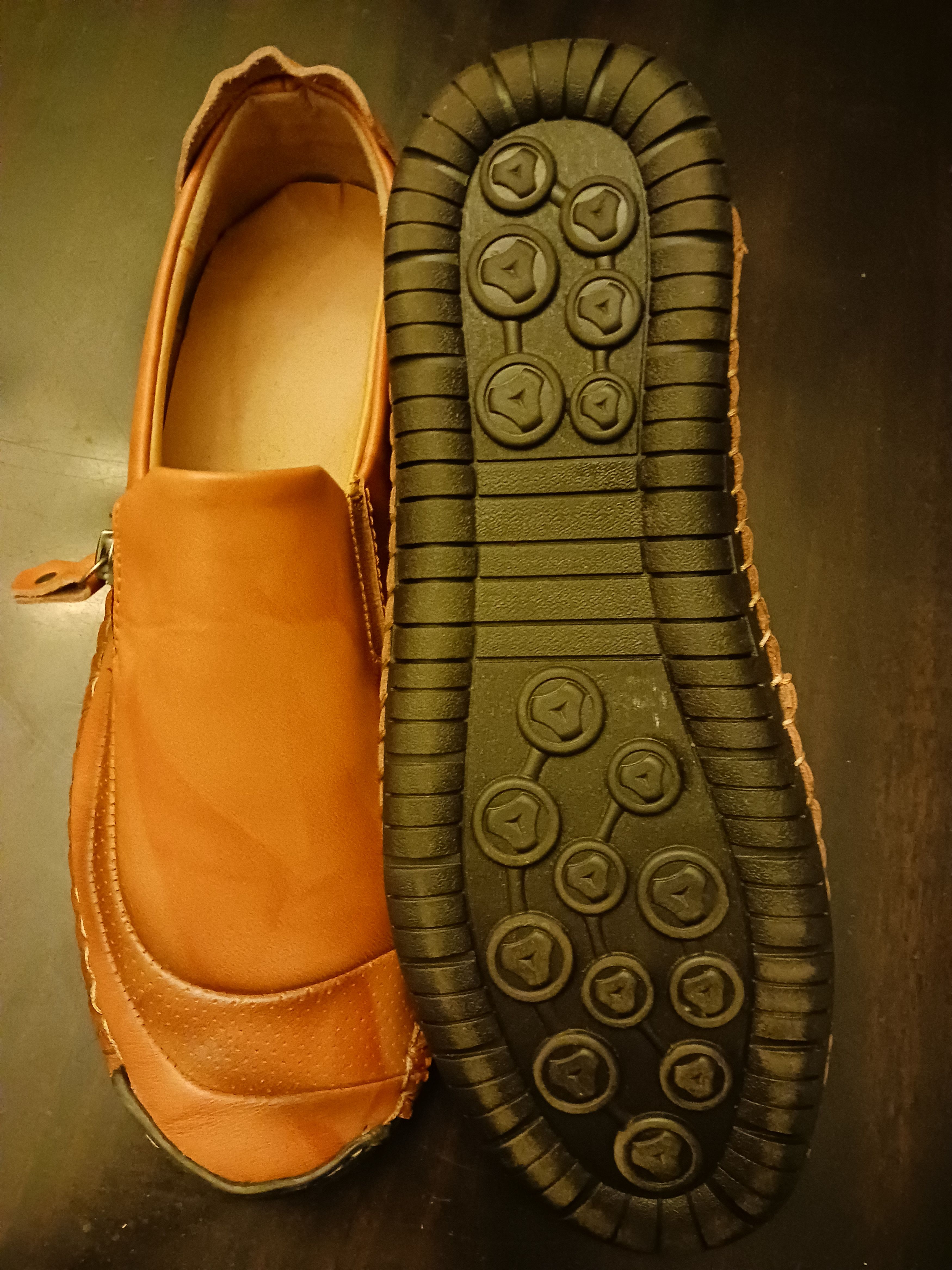 Other CAOUTCHOUC Sewn Brown Leather Slip On Sport Shoe Size US 13 / EU 46 - 3 Thumbnail
