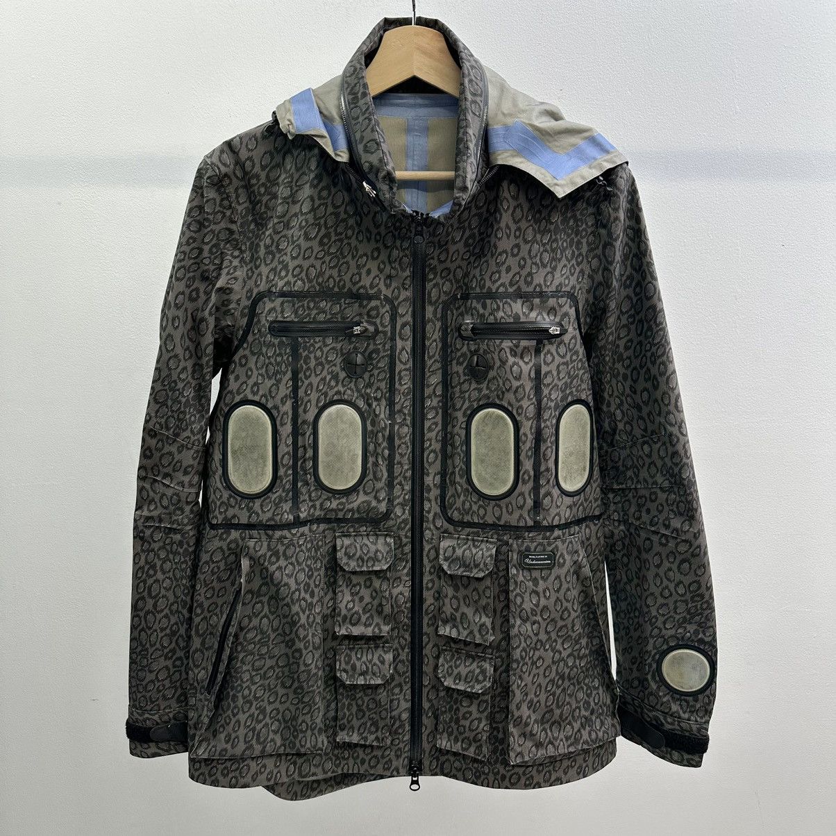 image of Undercover Sso9 Leopard Gortex Jacket in Leopard Print Grey, Men's (Size Medium)