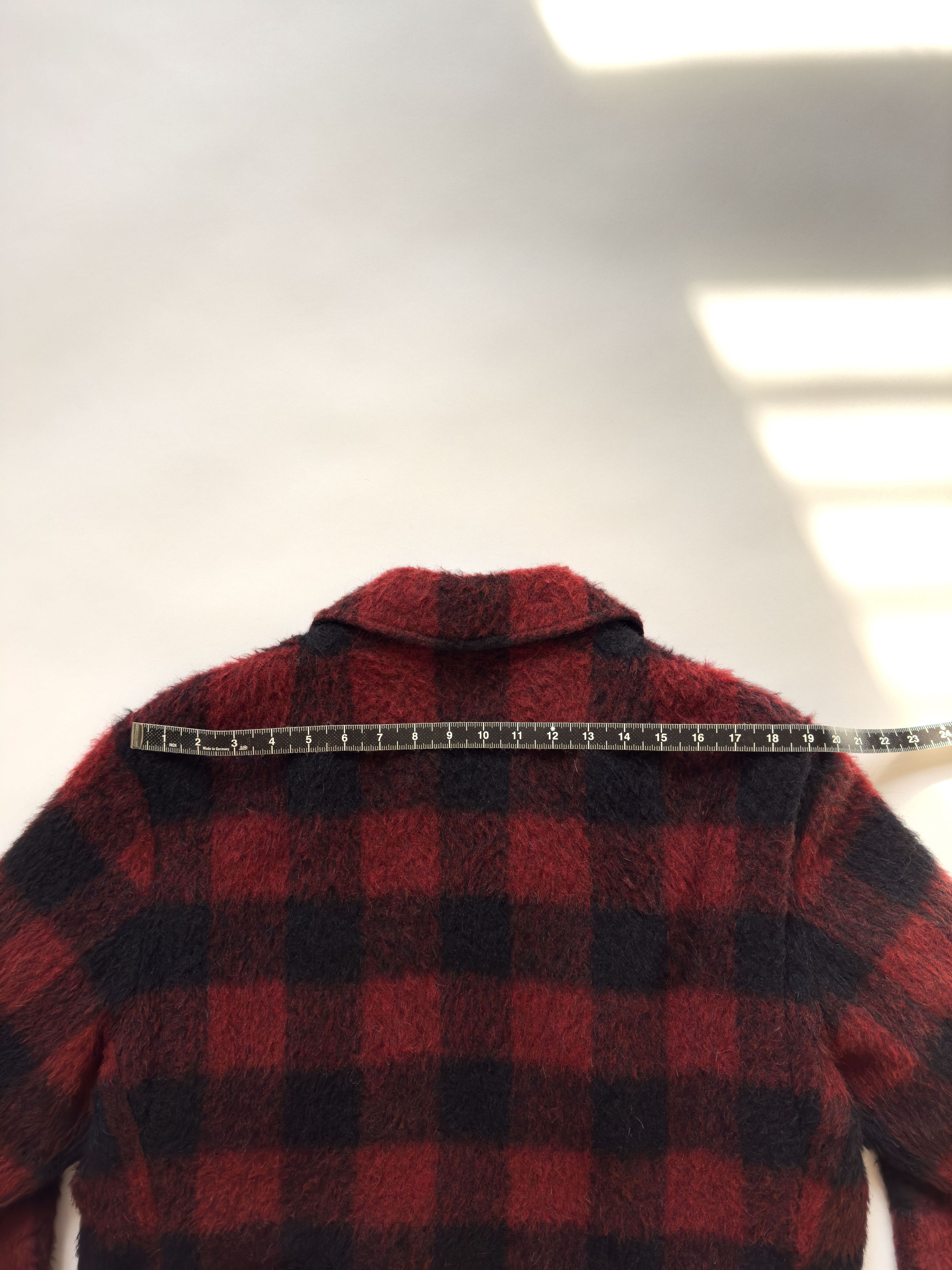 Rag & Bone Faux Fur wool blend fuzzy red plaid jacket Size US L / EU 52-54 / 3 - 7 Thumbnail