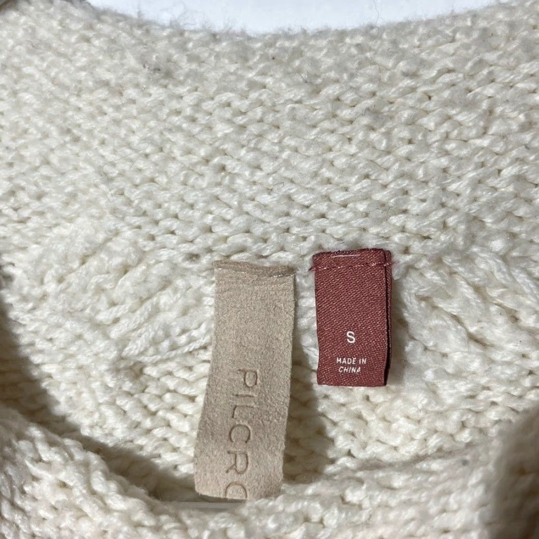 Anthropologie Anthropologie Pilcro Cream Cable Knit Mock Neck Cropped Sweater Women’s Small Shirt Pullover Women Size S / US 4 / IT 40 - 3 Thumbnail