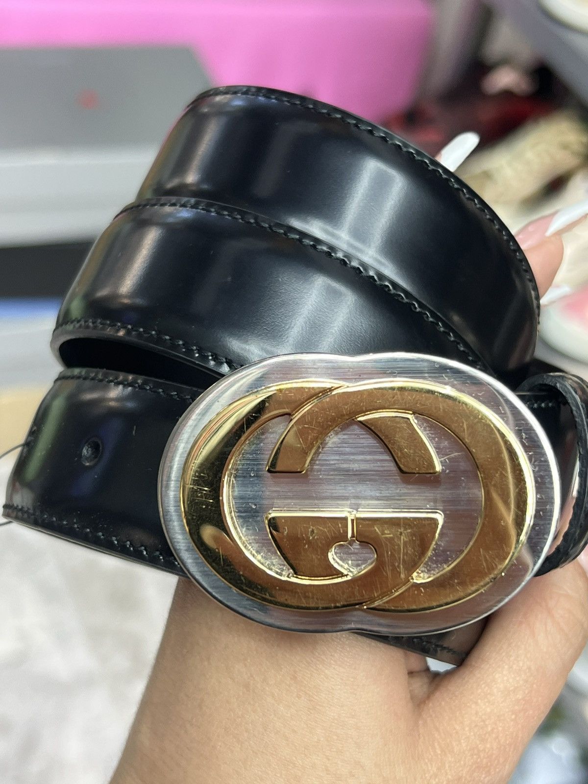 Gucci Gucci Black Belt Size 34 - 2 Thumbnail