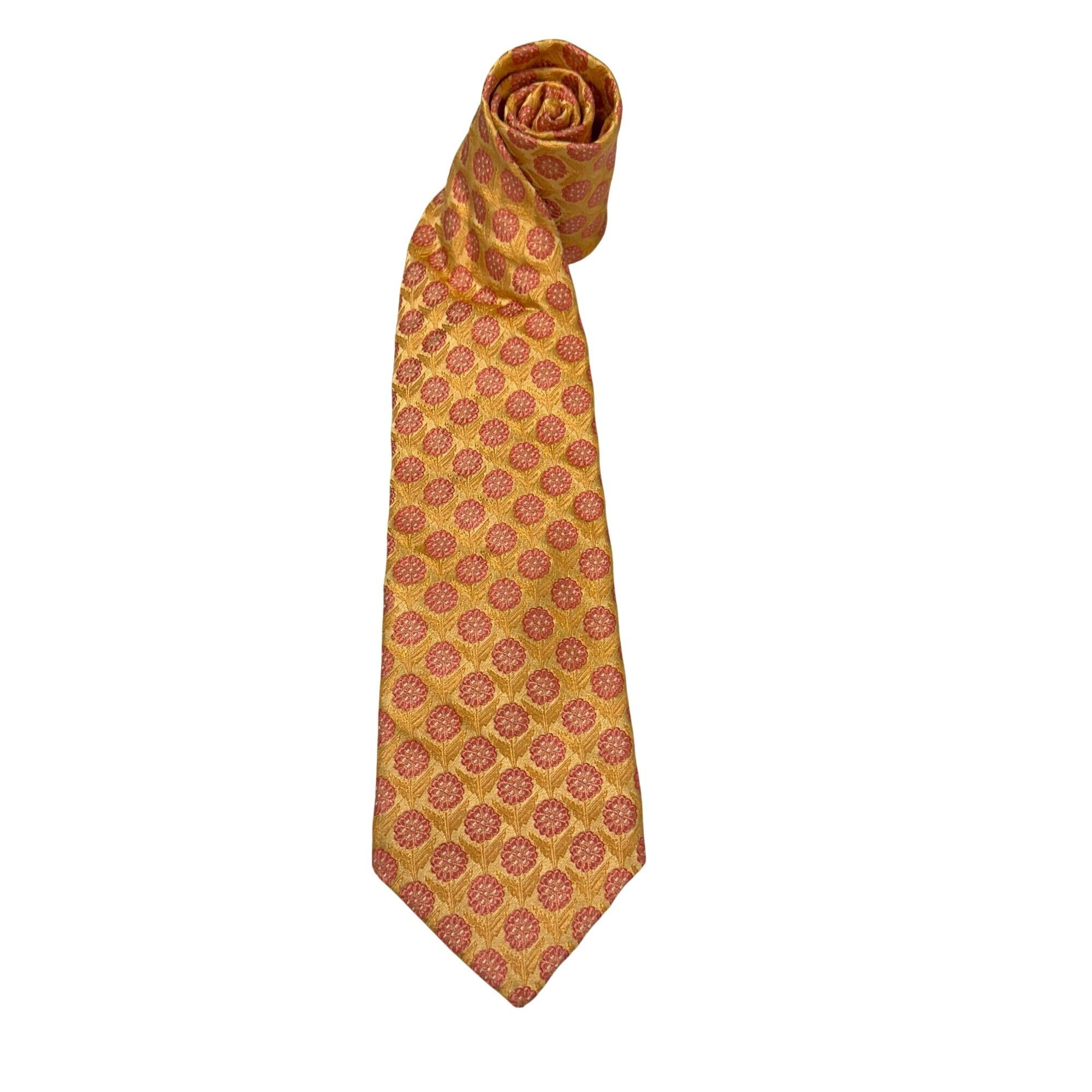 Ike Behar IKE Behar New York Silk Floral Pattern Necktie Hand-Tailored Size ONE SIZE - 1 Thumbnail