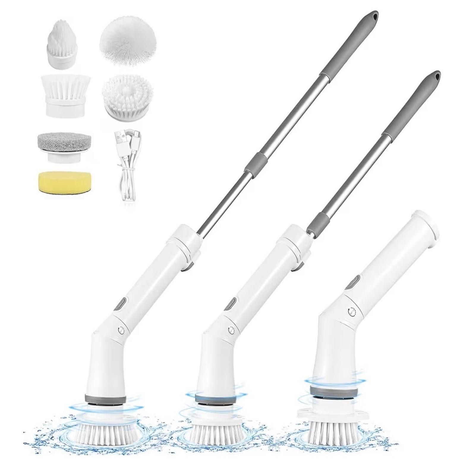 The Unbranded Brand Electric Power Brush, 6 Replaceable Heads, Adjustable Handle Size ONE SIZE - 1 Thumbnail