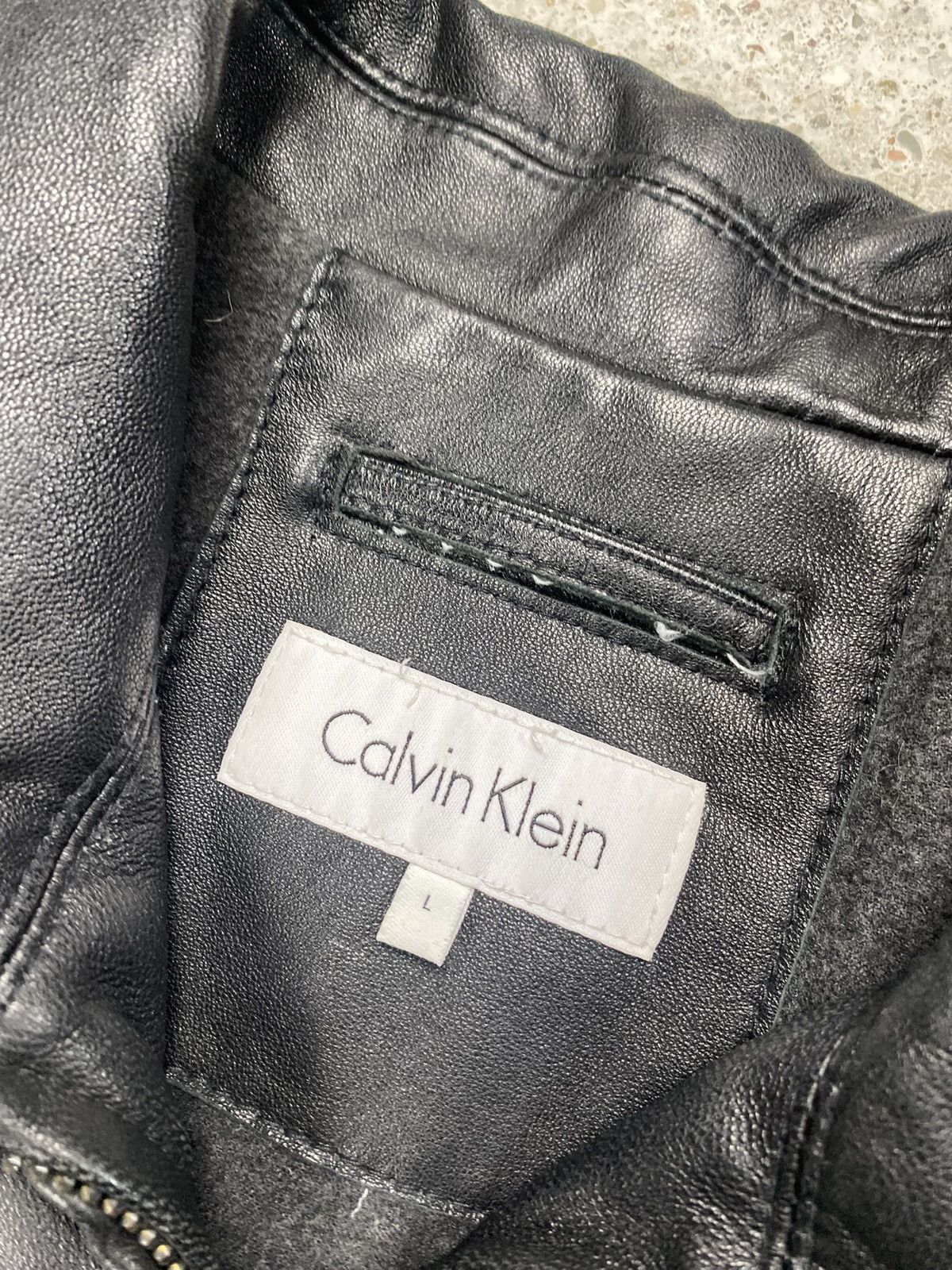 Calvin Klein Calvin klein black leather jacket luxury Size US L / EU 52-54 / 3 - 2 Thumbnail