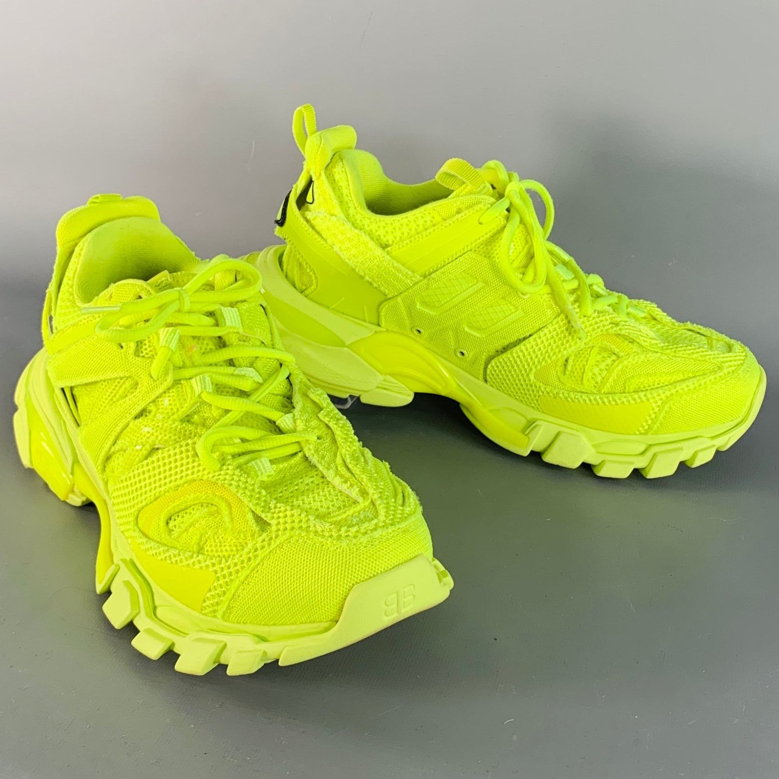Balenciaga BALENCIAGA Size 6 Track 3 Green Neon Nylon Chunky Sneakers Size US 6 / EU 39 - 1 Thumbnail