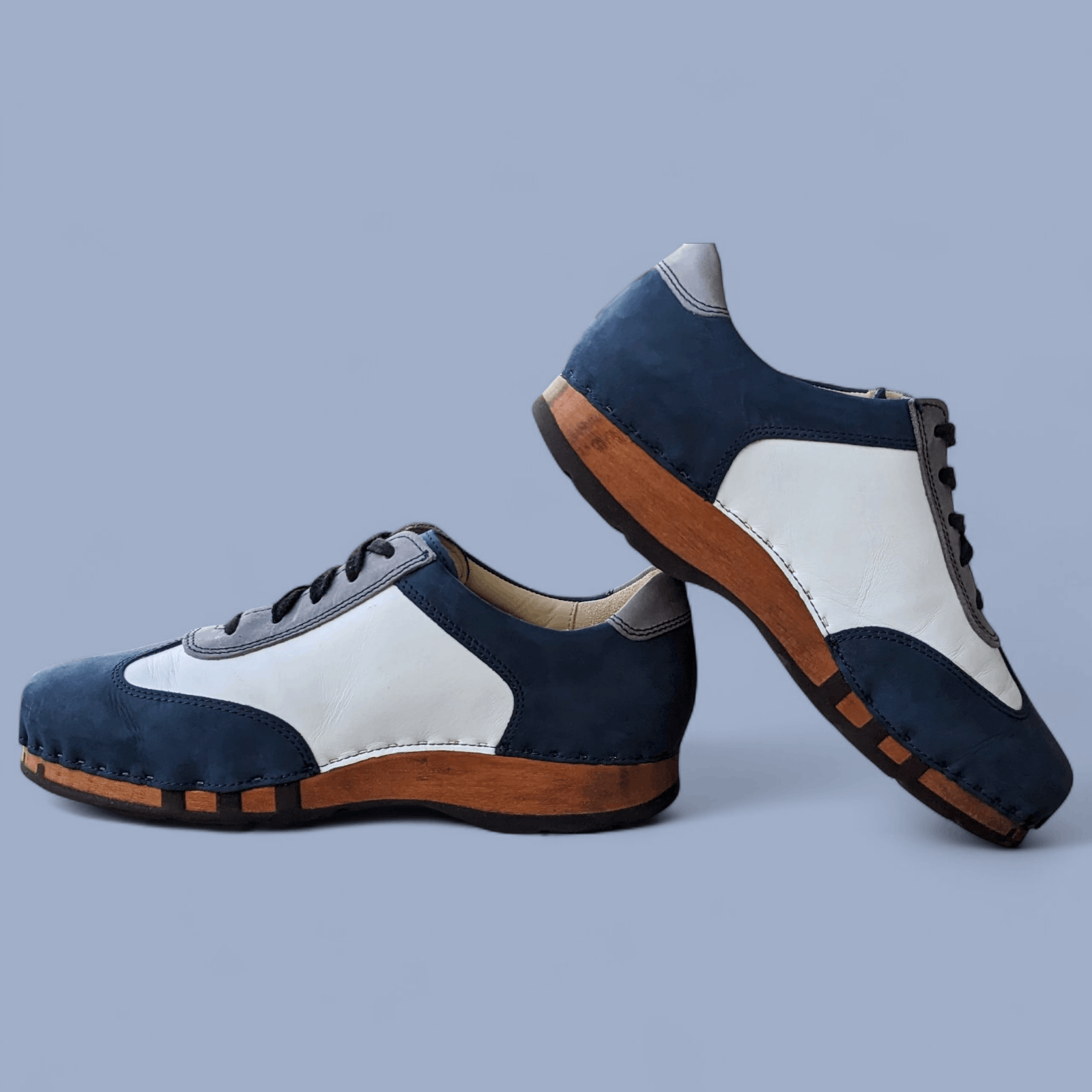 Other Woody Vintage Leather Sneakers SizeEU42–Handmade Wooden Sole Size US 9 / EU 42 - 4 Thumbnail