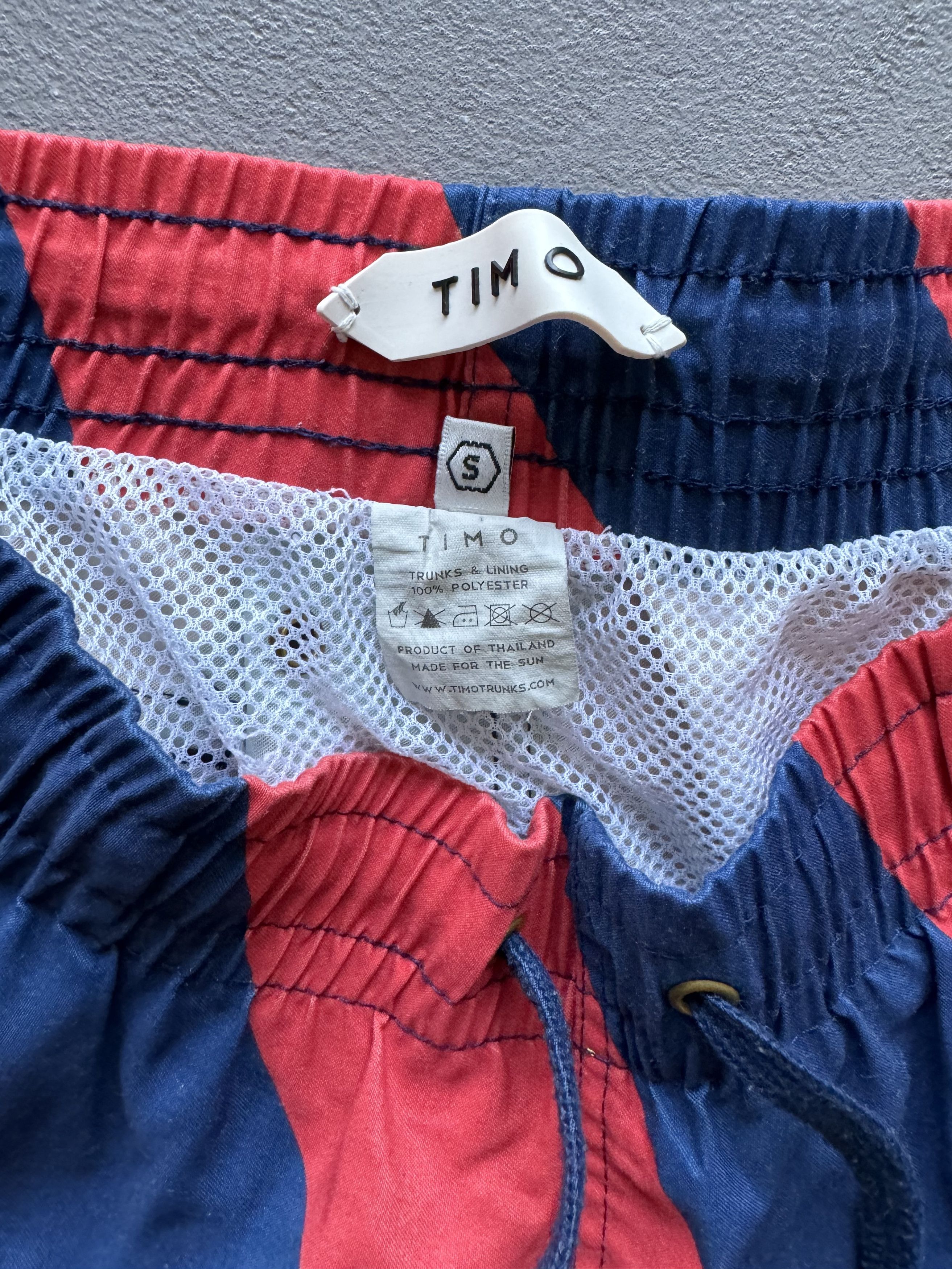 Other Timo Striped Swim Shorts, Red Navy Size US 30 / EU 46 - 2 Thumbnail