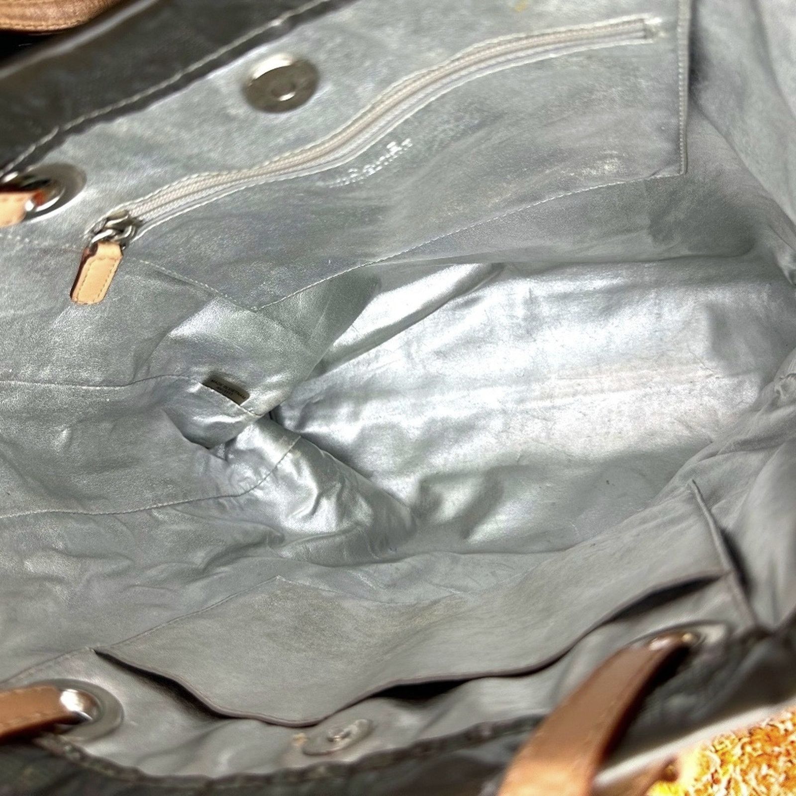 Michael Kors Michael Kors Metallic Mirror PVC Leather North South Tote Size ONE SIZE - 14 Thumbnail