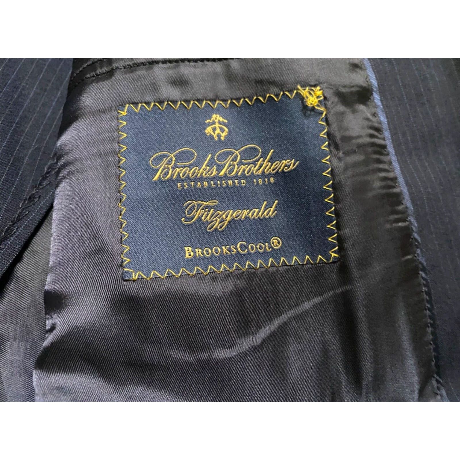 Brooks Brothers Brooks Brothers Blazer Mens 41 Blue Striped Fitzgerald Single-Breasted Wool Blend 4-Button Jacket Union Controls Mens Size 42R - 6 Thumbnail
