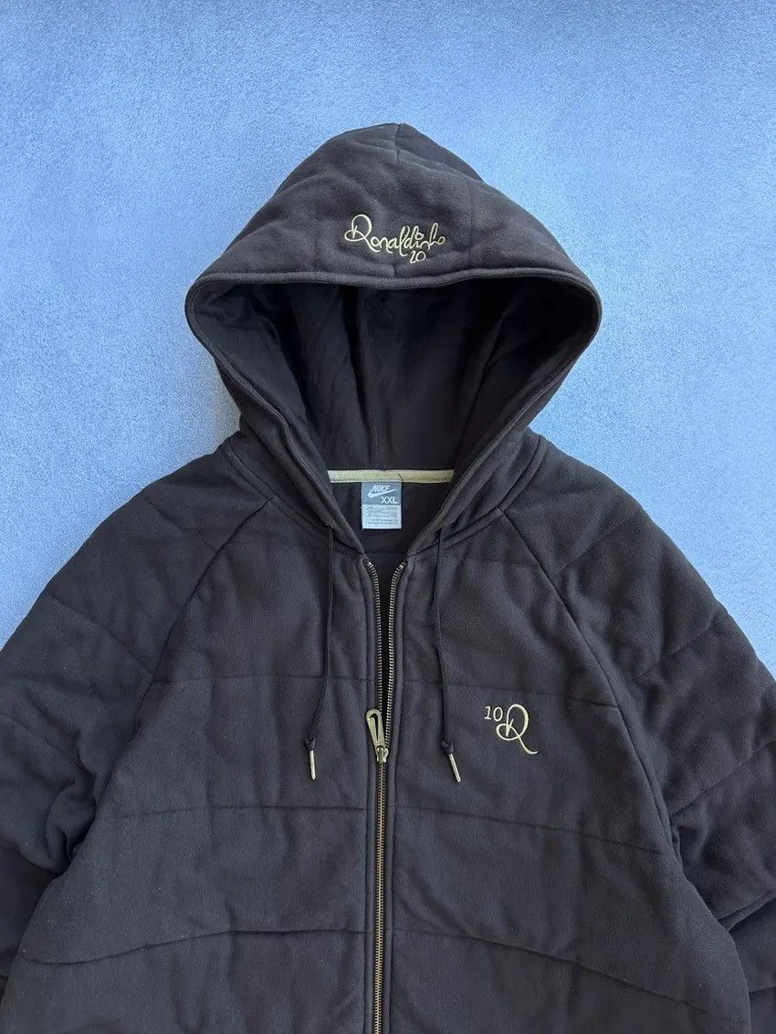Nike × Vintage Vintage Nike Ronaldinho 10 Rare Brown Heavy Jacket Size US XXL / EU 58 / 5 - 5 Thumbnail