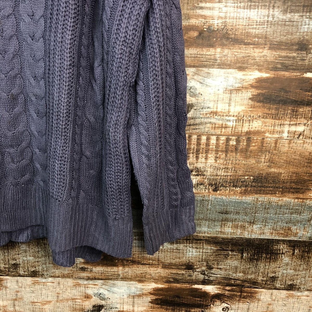 Homespun Knitwear Mono Mart Purple faded cable Knitwear #A1843 Size US XL / EU 56 / 4 - 8 Thumbnail