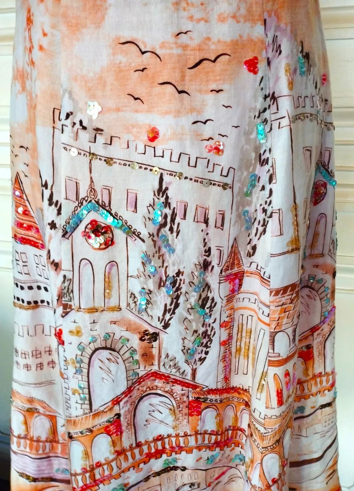 Designer René Derhy Robe Lin Venise TM/L Size M / US 6-8 / IT 42-44 - 5 Thumbnail