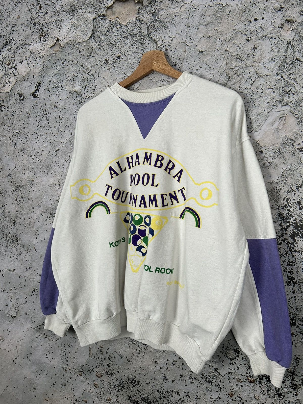 Vintage Vintage 90s Alhambra Pool Tournament Baggy Rap Crewneck Size US M / EU 48-50 / 2 - 2 Thumbnail