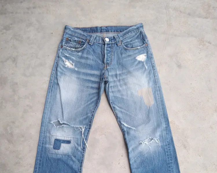 Levi's Vintage Levi's Jeans 502 Distressed Denim 29x33 Size US 29 - 5 Thumbnail