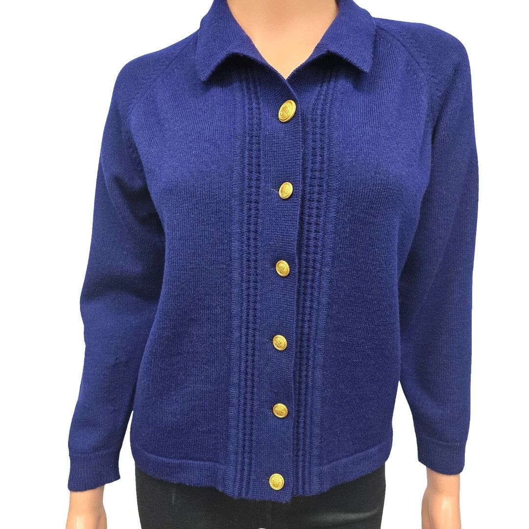 Man Made In Australia × Vintage Bromley Pure NewWool Australian Patons Yarn Cardigan Sweater Size S / US 4 / IT 40 - 3 Thumbnail
