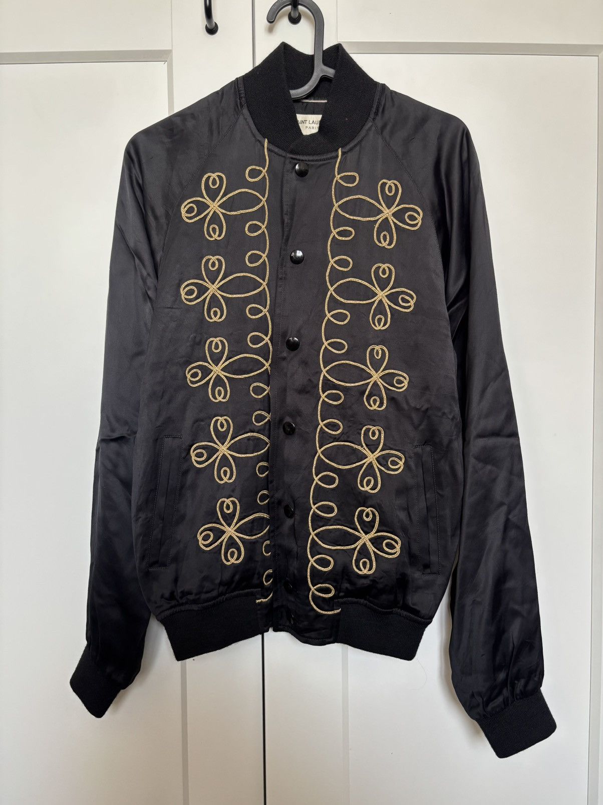 Hedi Slimane × Saint Laurent Paris SS15 Napoleon Teddy Satin