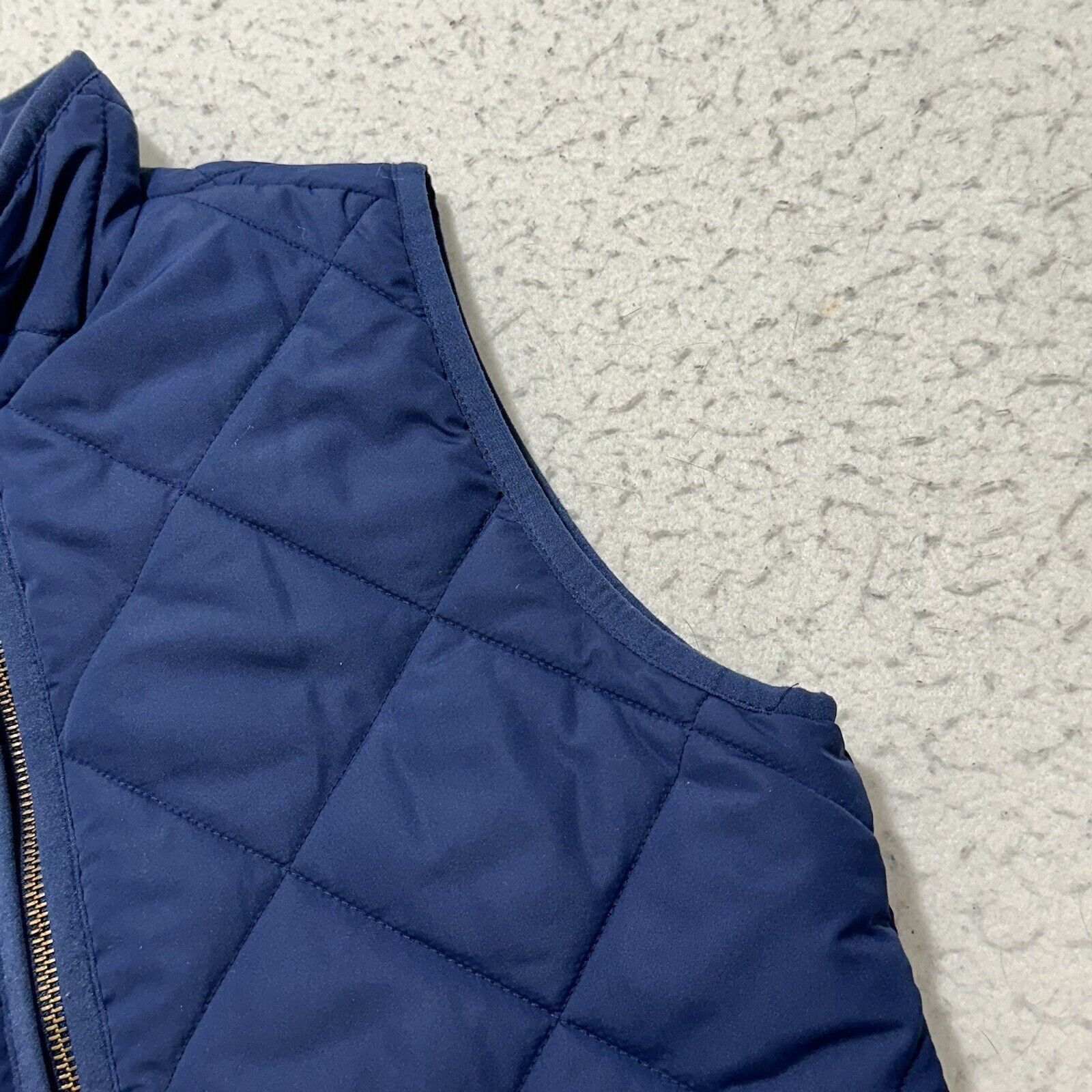 J.Crew J. Crew XXS Quilted Puffer Vest Full Zip Navy Blue Jacket Size XXS / US 00 / IT 34 - 6 Thumbnail