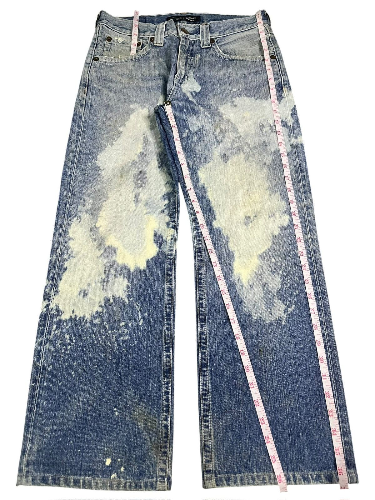 Uniqlo Vintage Uniqlo Bleached Wash Distress Flare Jeans Size US 29 - 7 Thumbnail