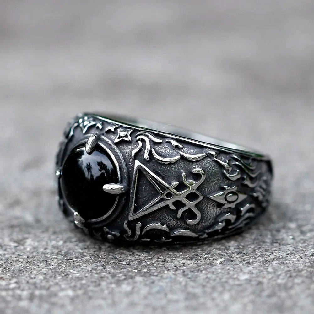 Jewelry Lucifer Satan Ring Streetwear Jewelry Fashion Gift Size ONE SIZE - 3 Thumbnail