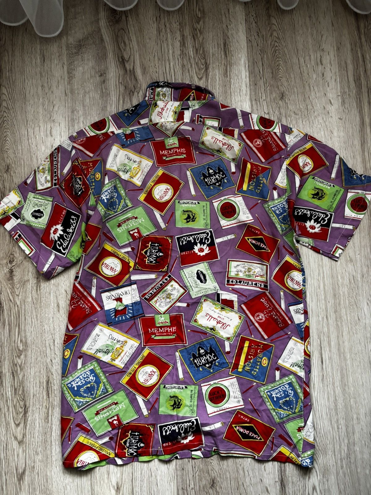 Other Vintage 90s Cigarette Print Button Up Shirt | Size M–L Size US M / EU 48-50 / 2 - 18 Thumbnail