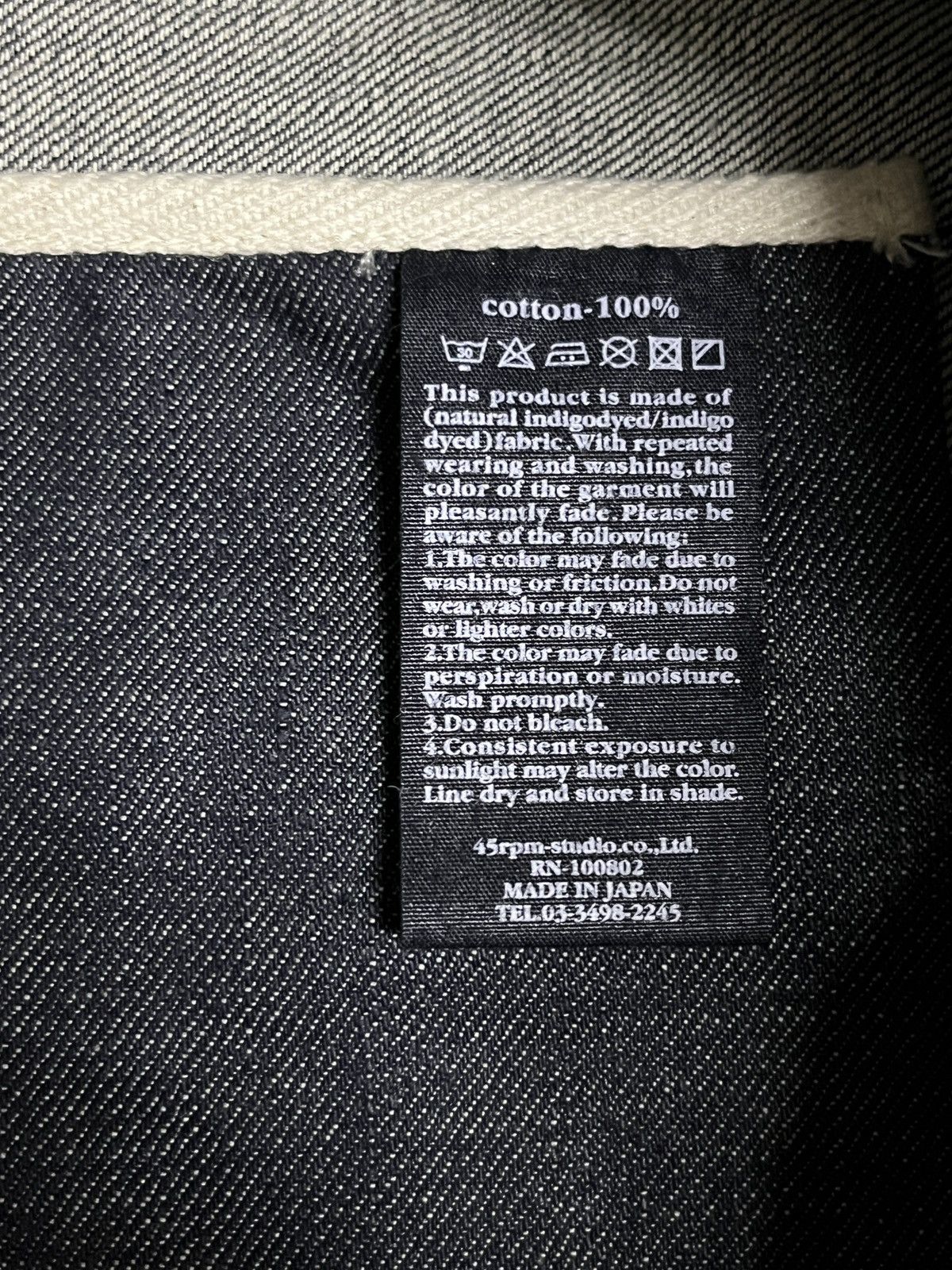 45rpm Vintage 45rpm Japan Contra Faded Raw Denim Selvedge ToteBag Size ONE SIZE - 13 Thumbnail