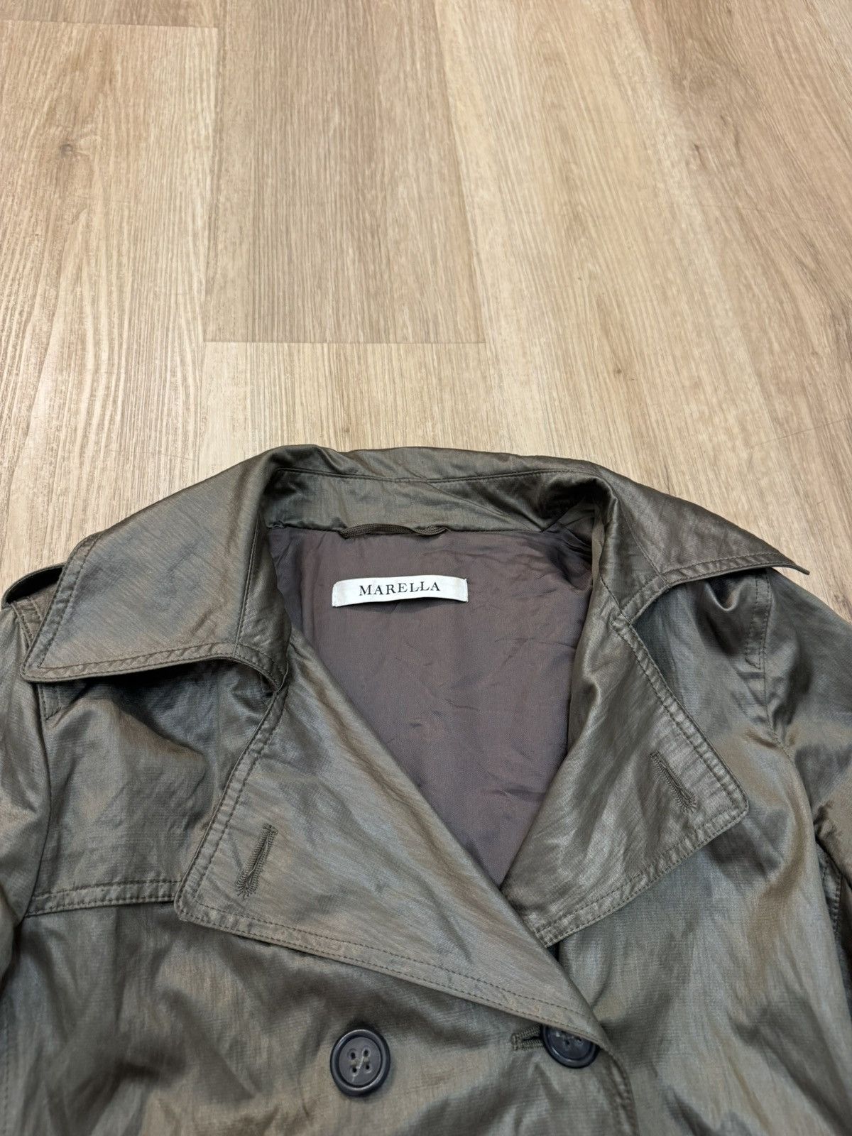 Marella Marella Double Breasted Trench Coat Belt M Size M / US 6-8 / IT 42-44 - 7 Thumbnail