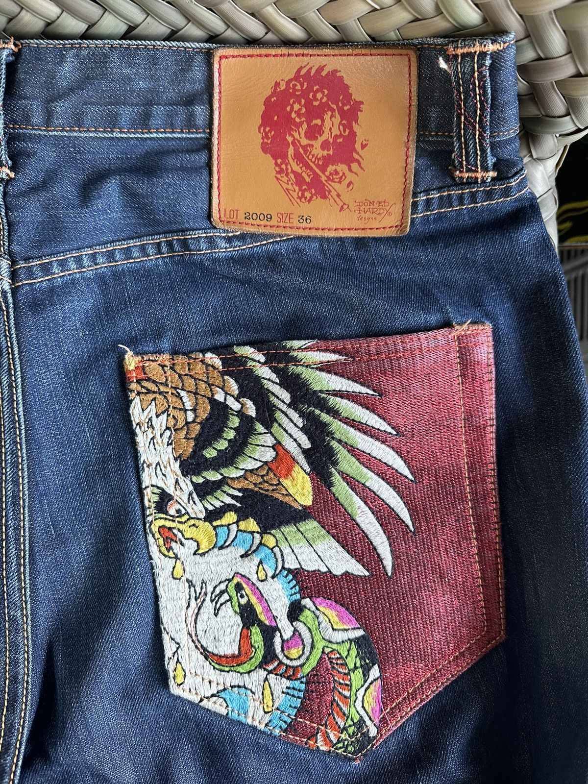 Ed Hardy Ed Hardy eagle jorts | Grailed