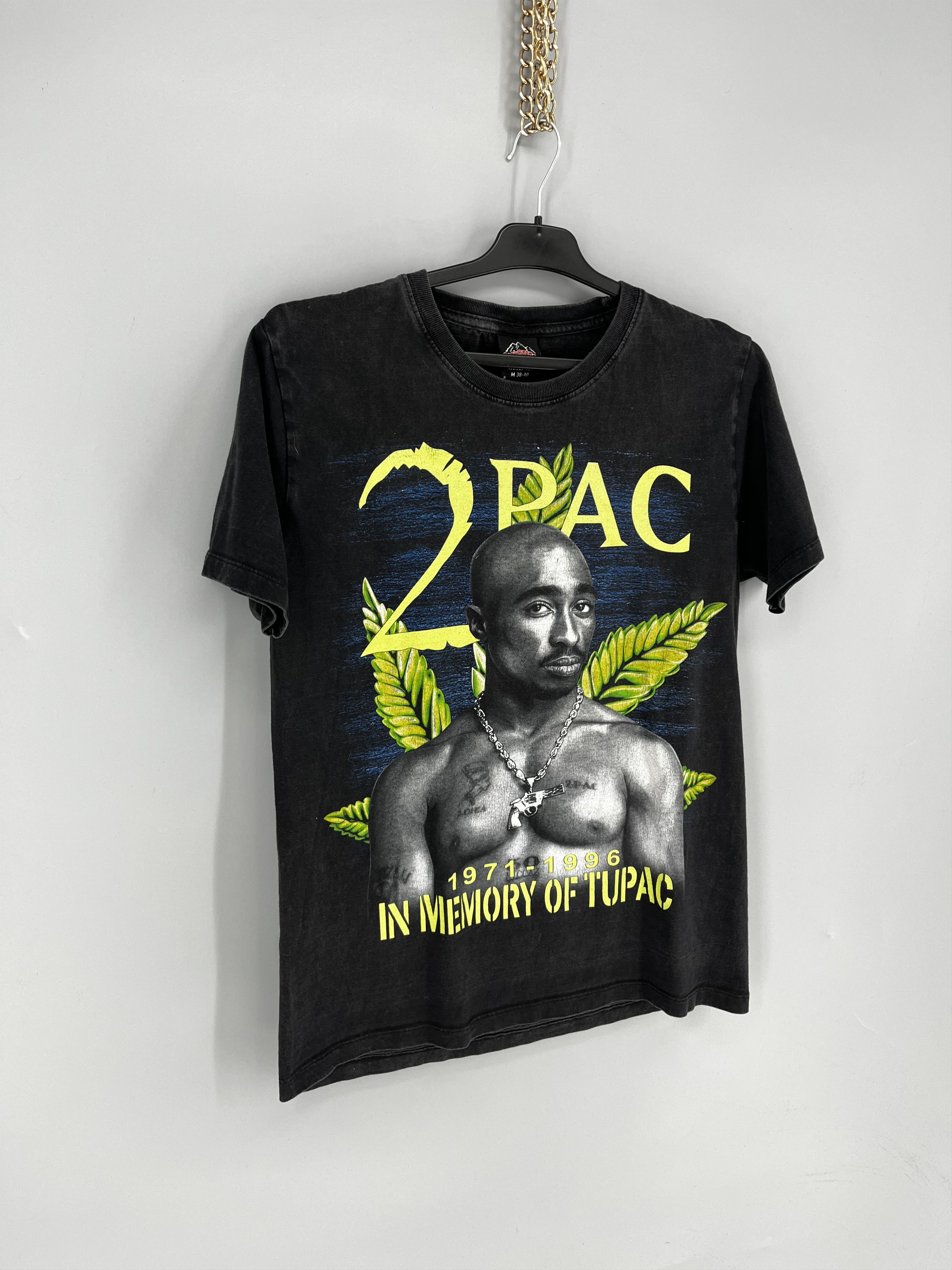 Band Tees Vintage 2Pac Tupac Shakur 1996 Men’s Black Double Sided Sz M Size US M / EU 48-50 / 2 - 2 Thumbnail
