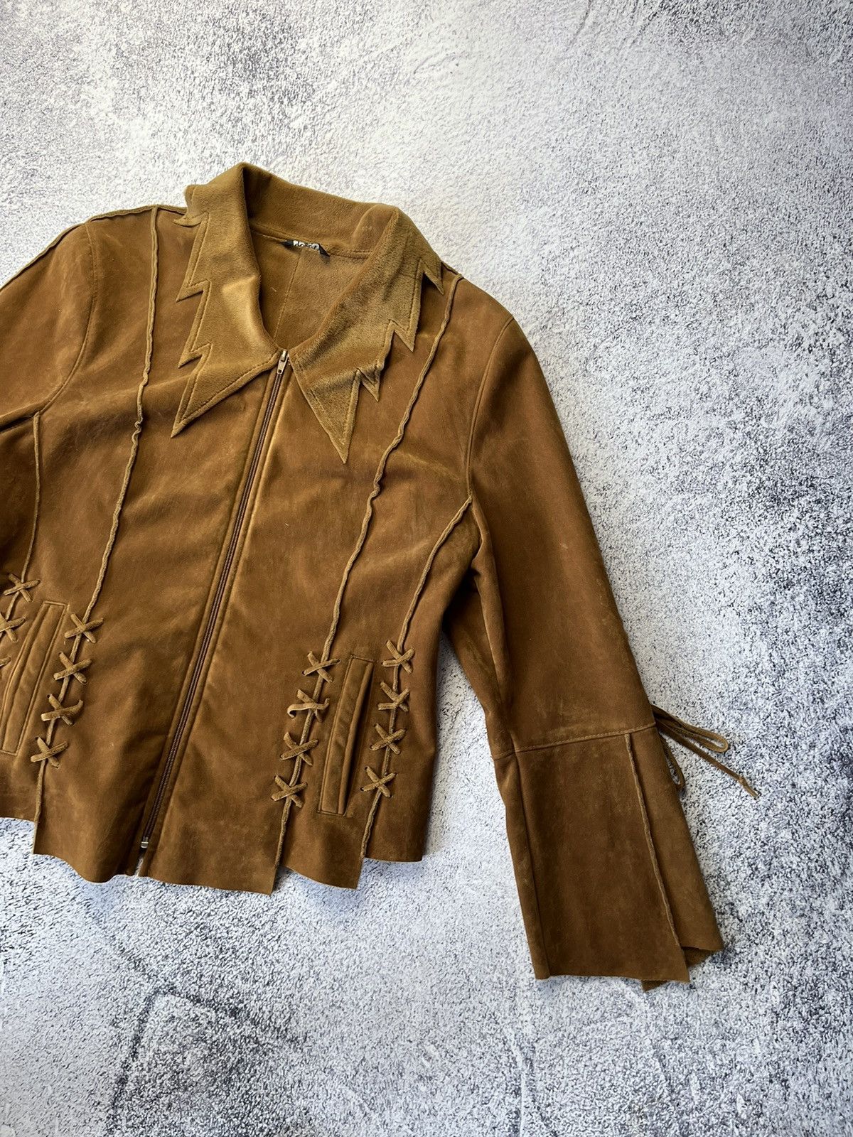 Japanese Brand Vintage Fringed Leather Suede Cowboy Western Jacket Size L / US 10 / IT 46 - 7 Thumbnail