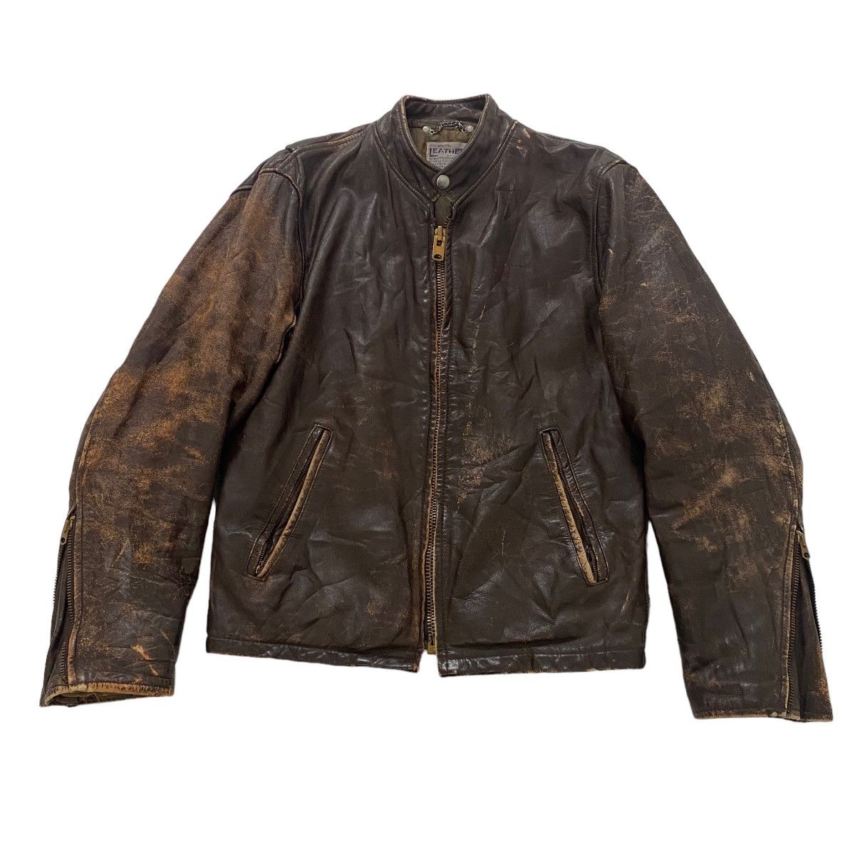 Genuine Leather ✨50s Motorcycle biker leather jacket size 38 Size US S / EU 44-46 / 1 - 1 Thumbnail