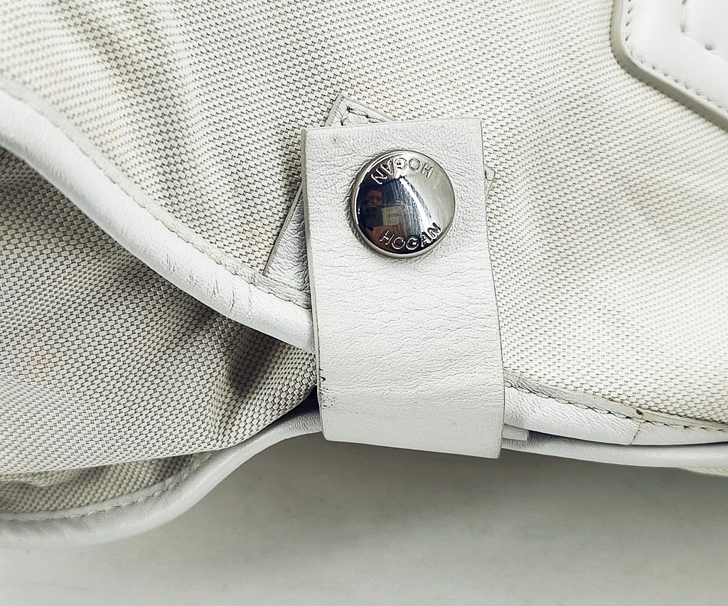 Hogan HOGAN White canvas expandable tote bag Size ONE SIZE - 12 Thumbnail