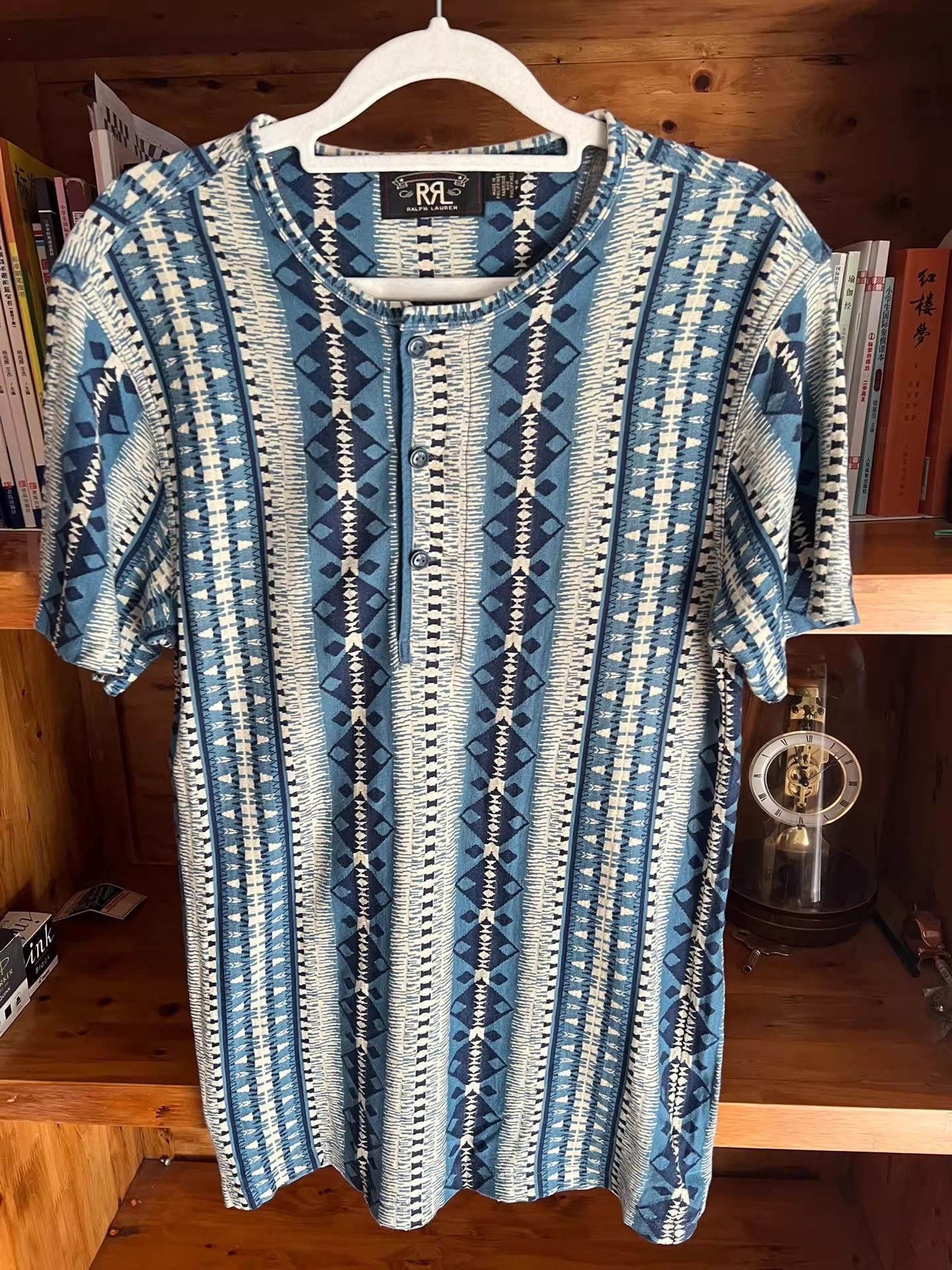 RRL Ralph Lauren RRL Double RL Vintage Southwest Henley T-shirt Size US S / EU 44-46 / 1 - 4 Thumbnail