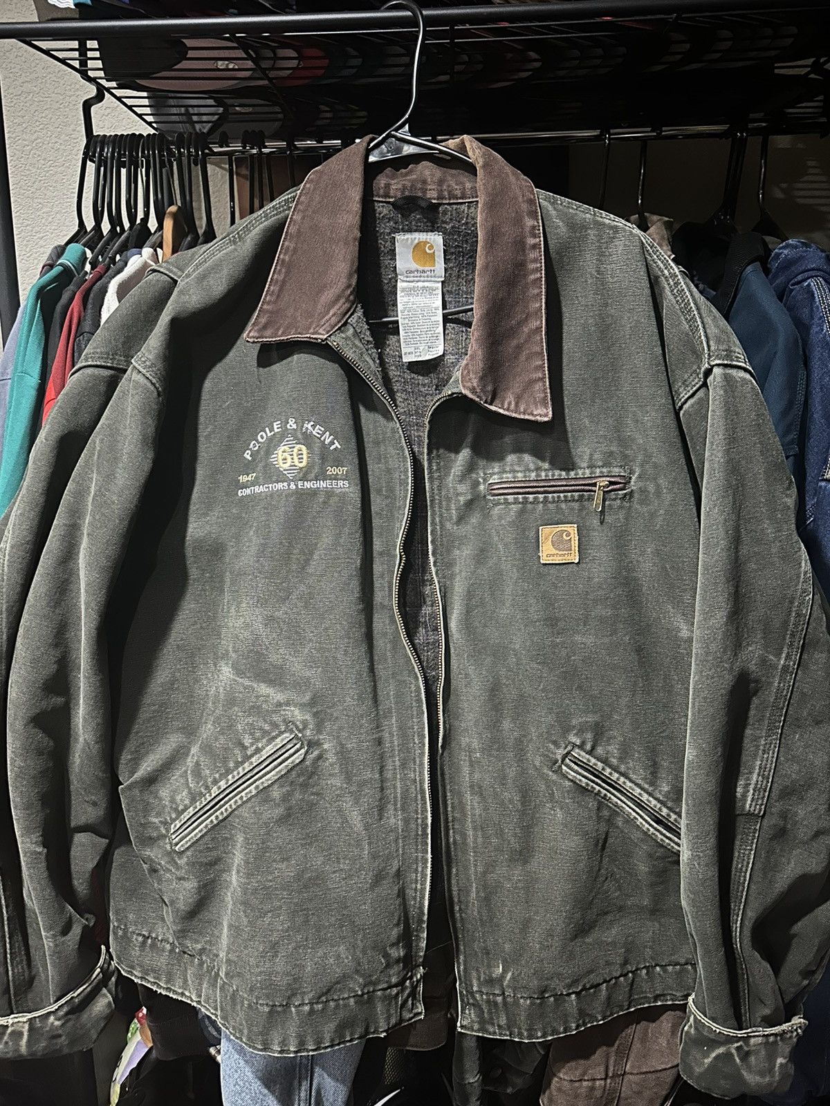 image of Carhartt Detroit Jacket 3Xl in Moss Green, Men's (Size 2XL)