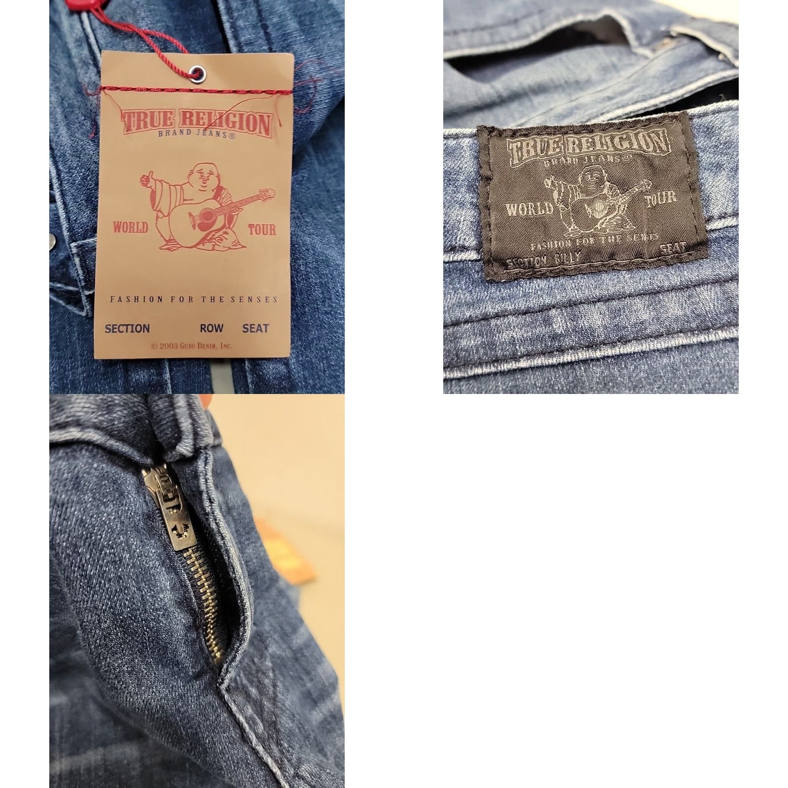 True Religion True Religion Jeans Women's Size 32 Billy Straight Leg Blue Denim Vintage: No, Regular Fit, 5-Pocket, Light Wash, Cotton Blend, 35x34.5 Size 24" / US 00 / IT 34 - 11 Thumbnail