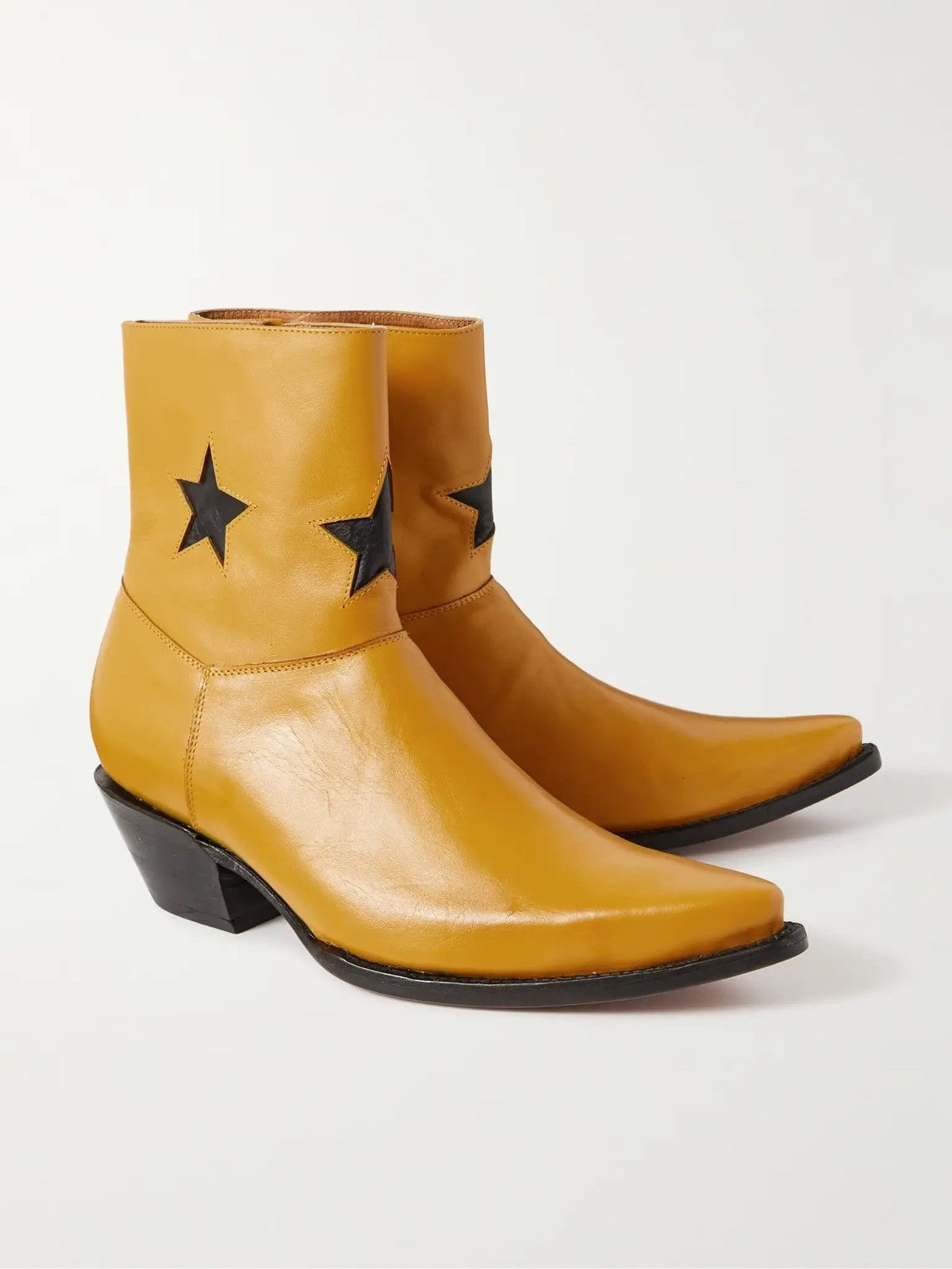 image of Enfants Riches Deprimes $3.3K Valueleather Western Star Boots in Yellow, Men's (Size 8)