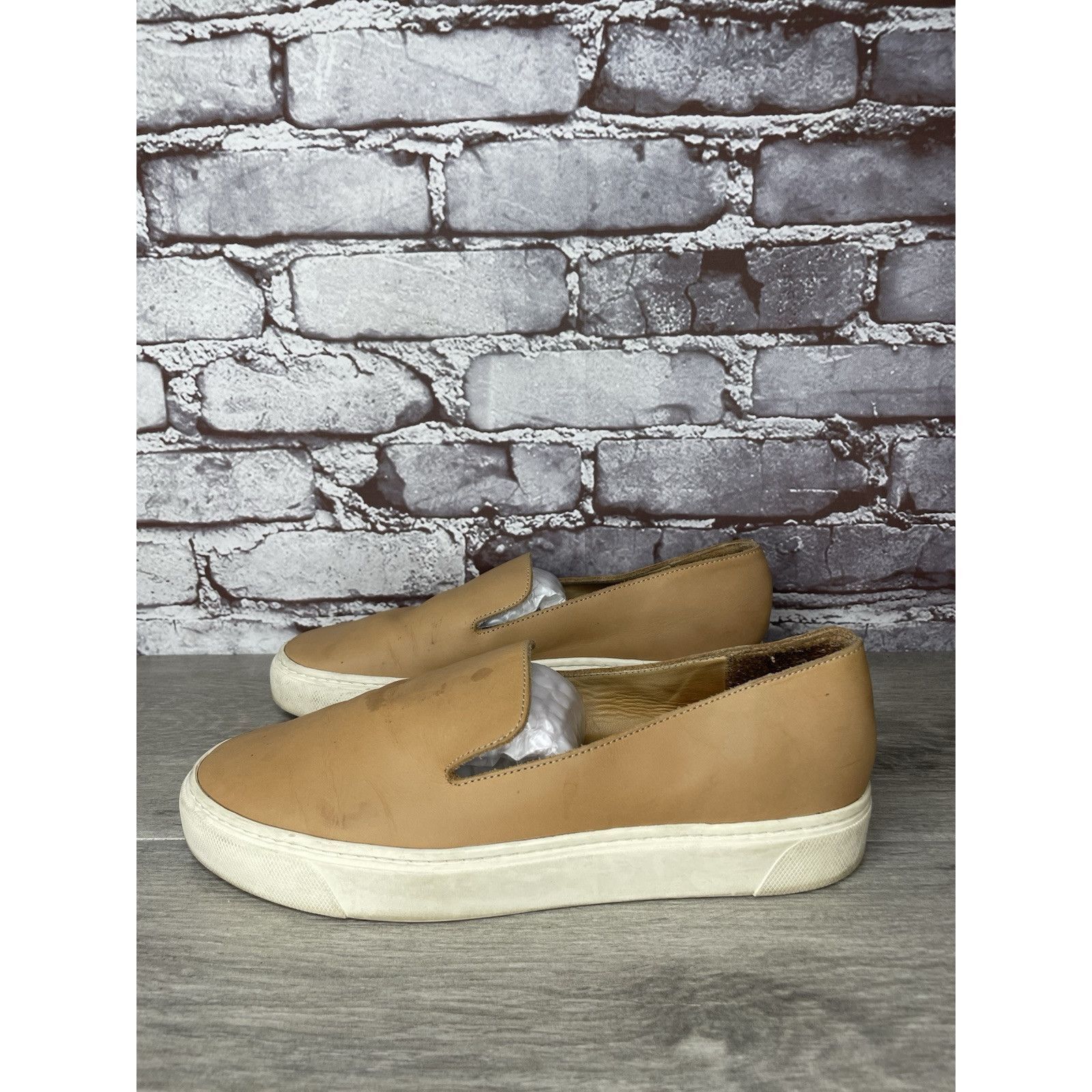 Nisolo Nisolo Vibram Tan Brown Leather Slip On Sneakers Shoes Women Size US 9 / IT 39 - 7 Thumbnail