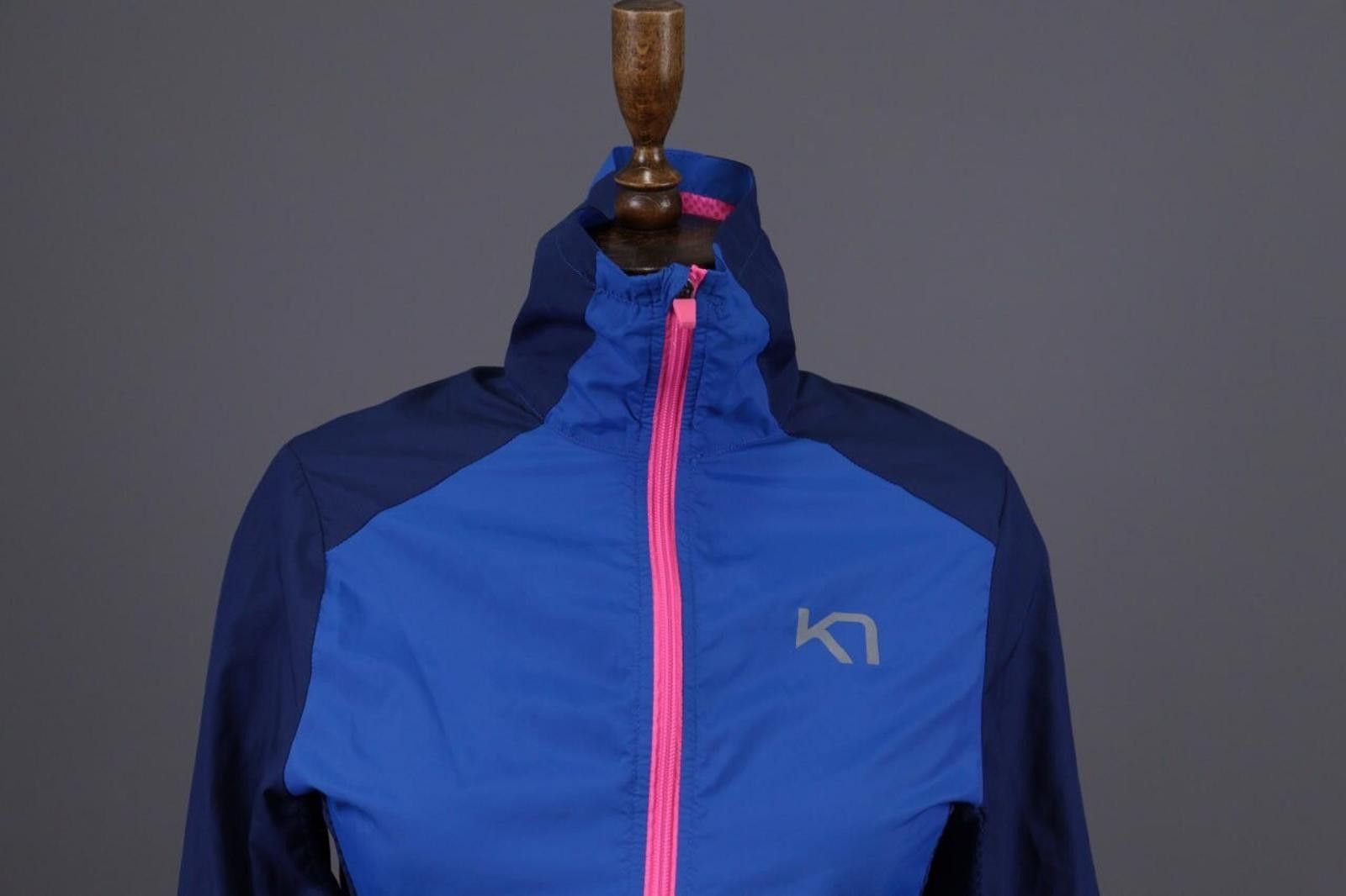 Designer Kari Traa Blue Collorblock Full Zip Waterproof Jacket SzXS Size XS / US 0-2 / IT 36-38 - 4 Thumbnail