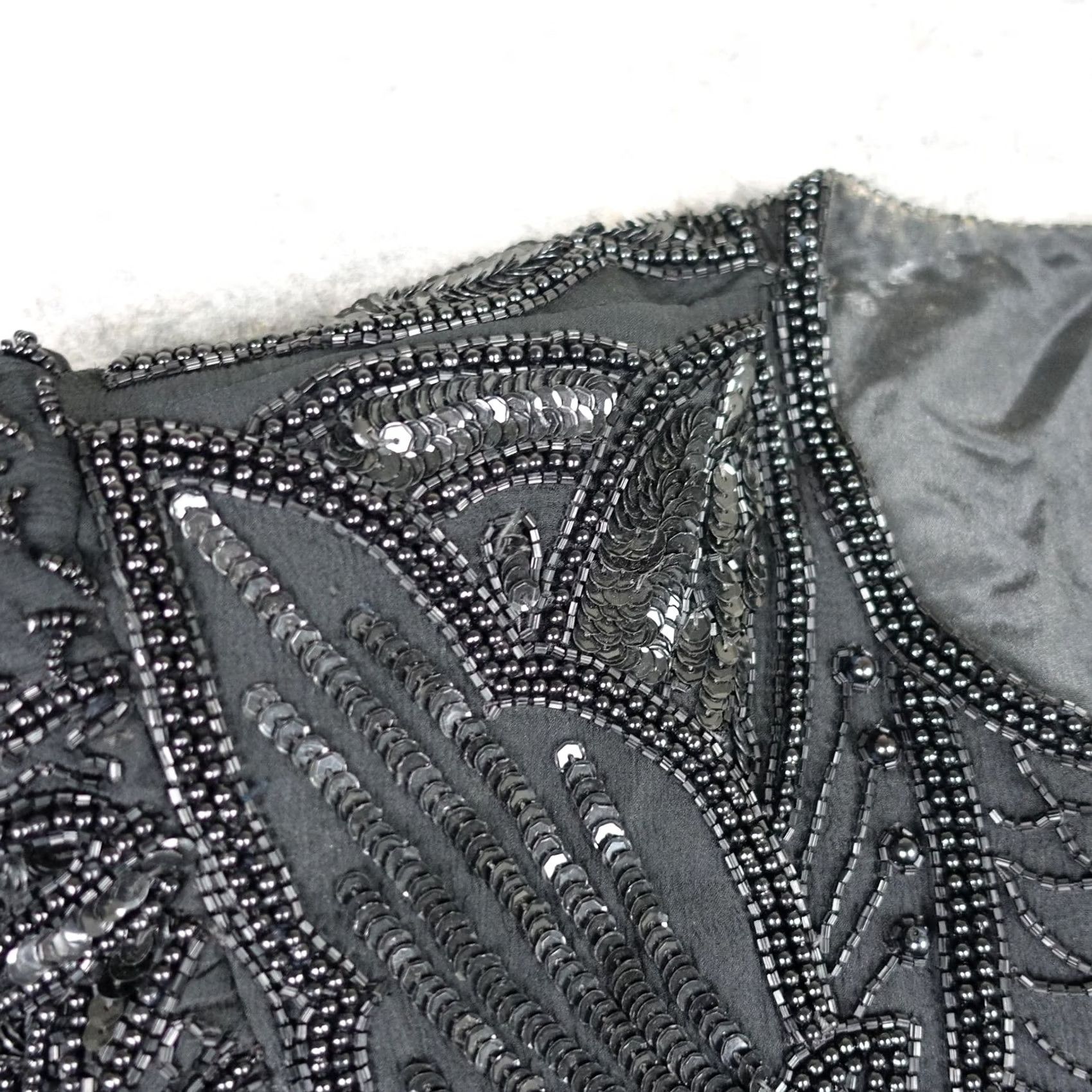 Adrianna Papell VINTAGE Adrianna Papell Dress Womens 12 Silk Beaded Sequin Evening Gown 90s VTG Size XL / US 12-14 / IT 48-50 - 5 Thumbnail