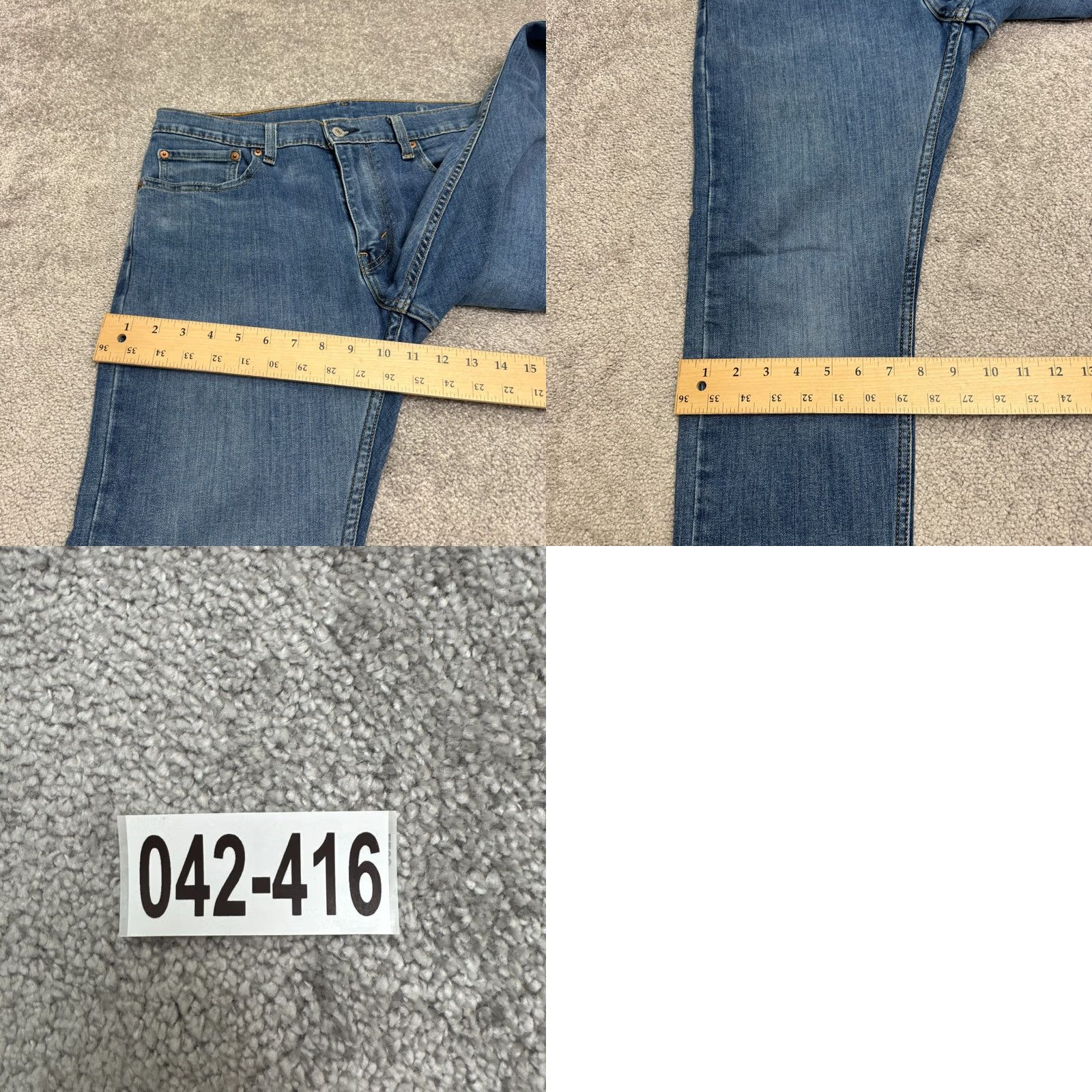Levi's Levi's 512 Slim Fit Taper Flex All Seasons Tech Denim Jeans Mens 33x30 Blue Size US 33 - 10 Thumbnail