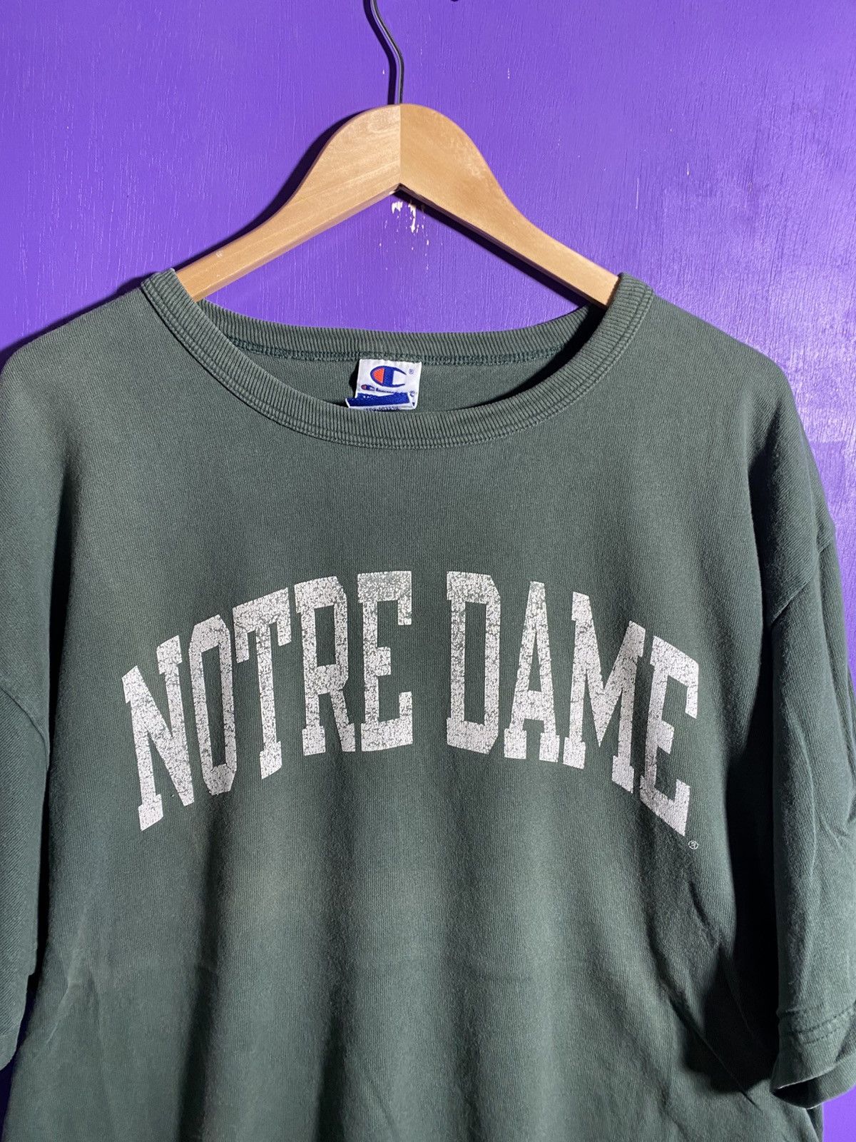 Champion × Vintage Vintage 90s Champion Notre dame spellout tee Size US XXL / EU 58 / 5 - 3 Thumbnail