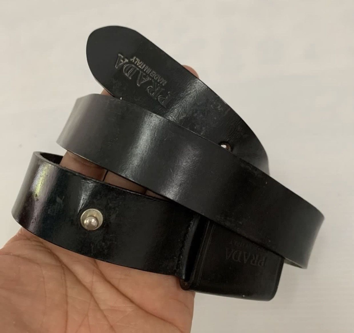 Prada Prada Leather Black Belt Size ONE SIZE - 8 Thumbnail