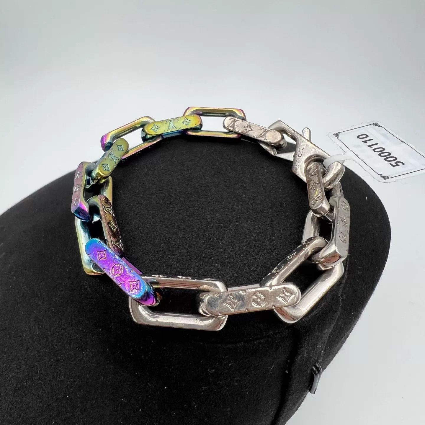 Louis Vuitton LV gradient color block cuban link necklace Size ONE SIZE - 2 Thumbnail