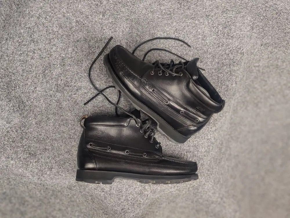 Timberland Timberland Original Black Leather Ankle Boots Shoes Vintage Size US 9 / EU 42 - 1 Thumbnail