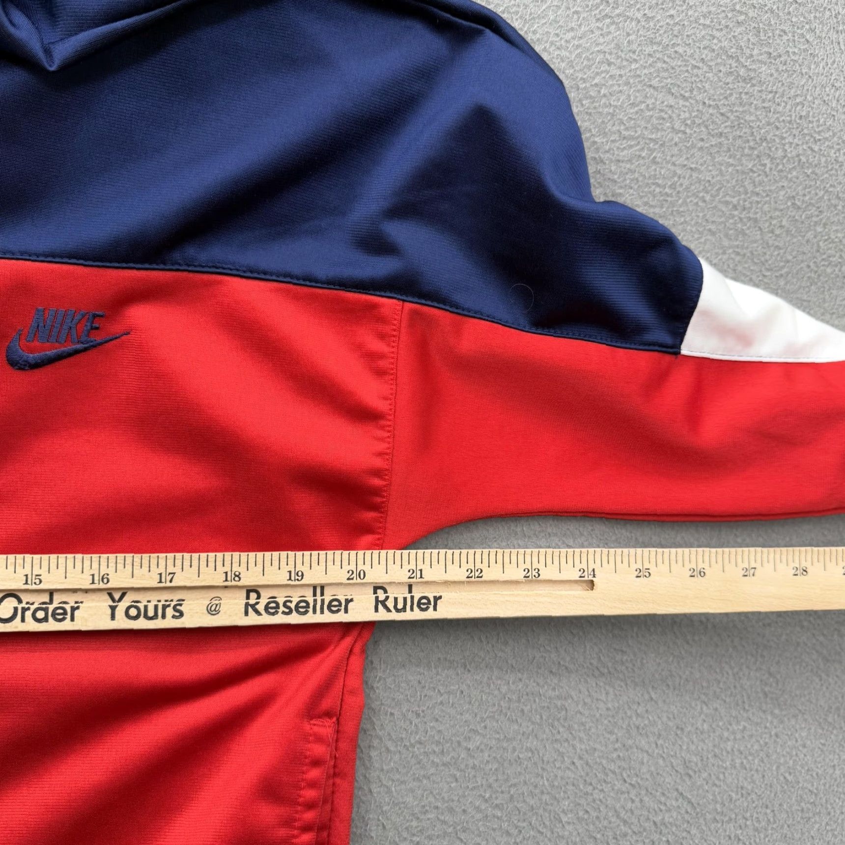 Nike Nike Track Jacket Mens M Navy Blue Red White Colorblock Full Zip Swoosh Size US M / EU 48-50 / 2 - 6 Thumbnail